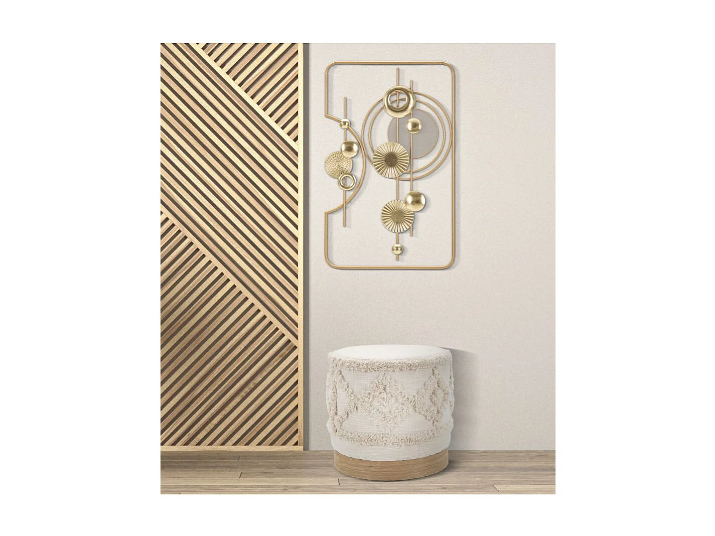 Décoration Murale en Métal "Goldy" 80cm Or