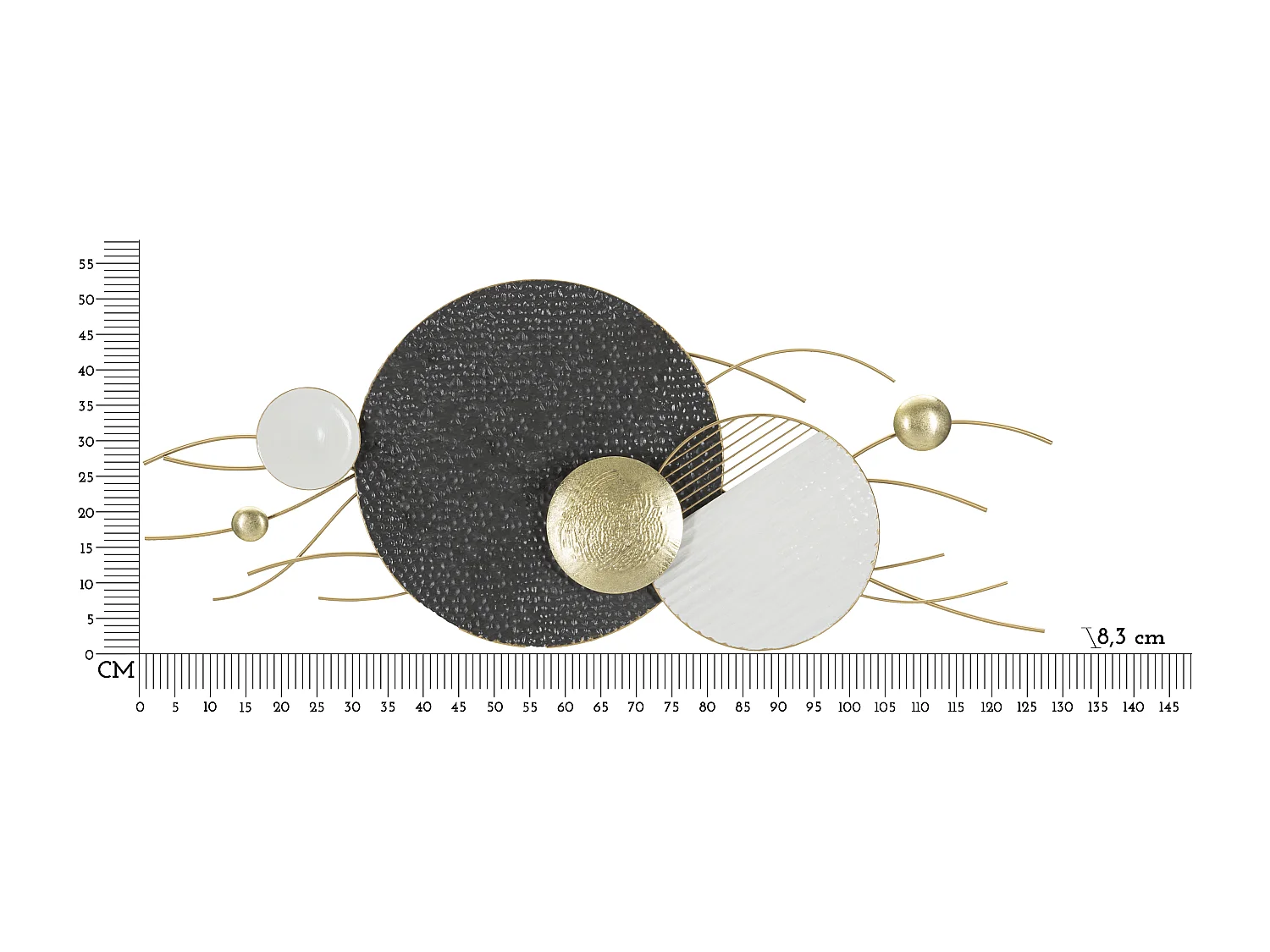 Décoration Murale en Métal "Boly" 129cm Multicolore