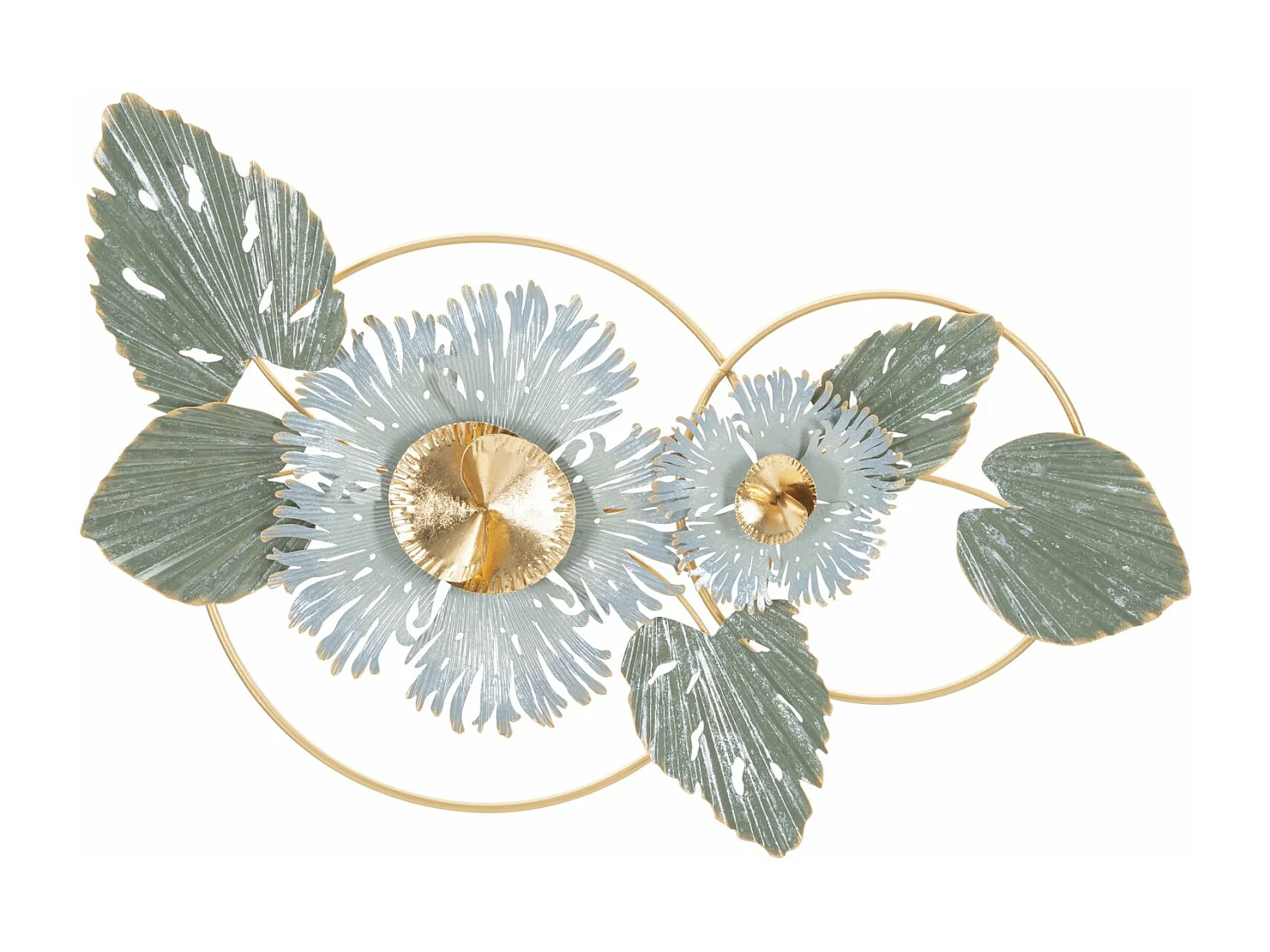 Pannello decorativo 3D in metallo multicolore cm 90,5x7,5x50