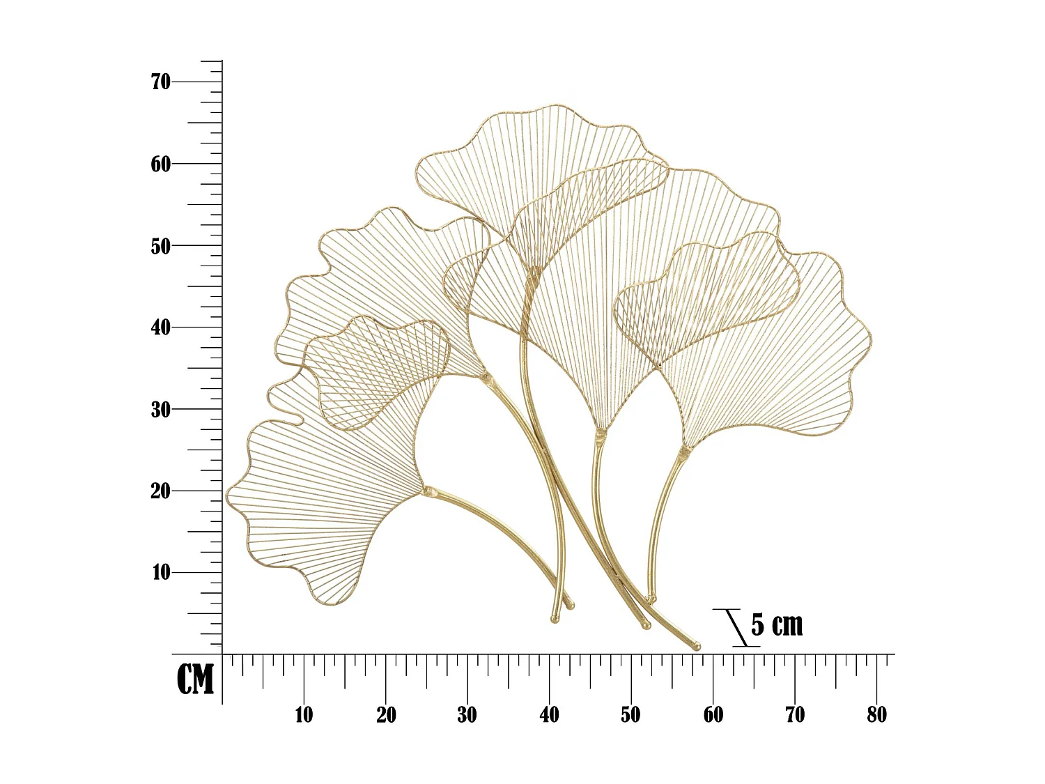 Décoration Murale en Métal "Glamour" 79cm Or