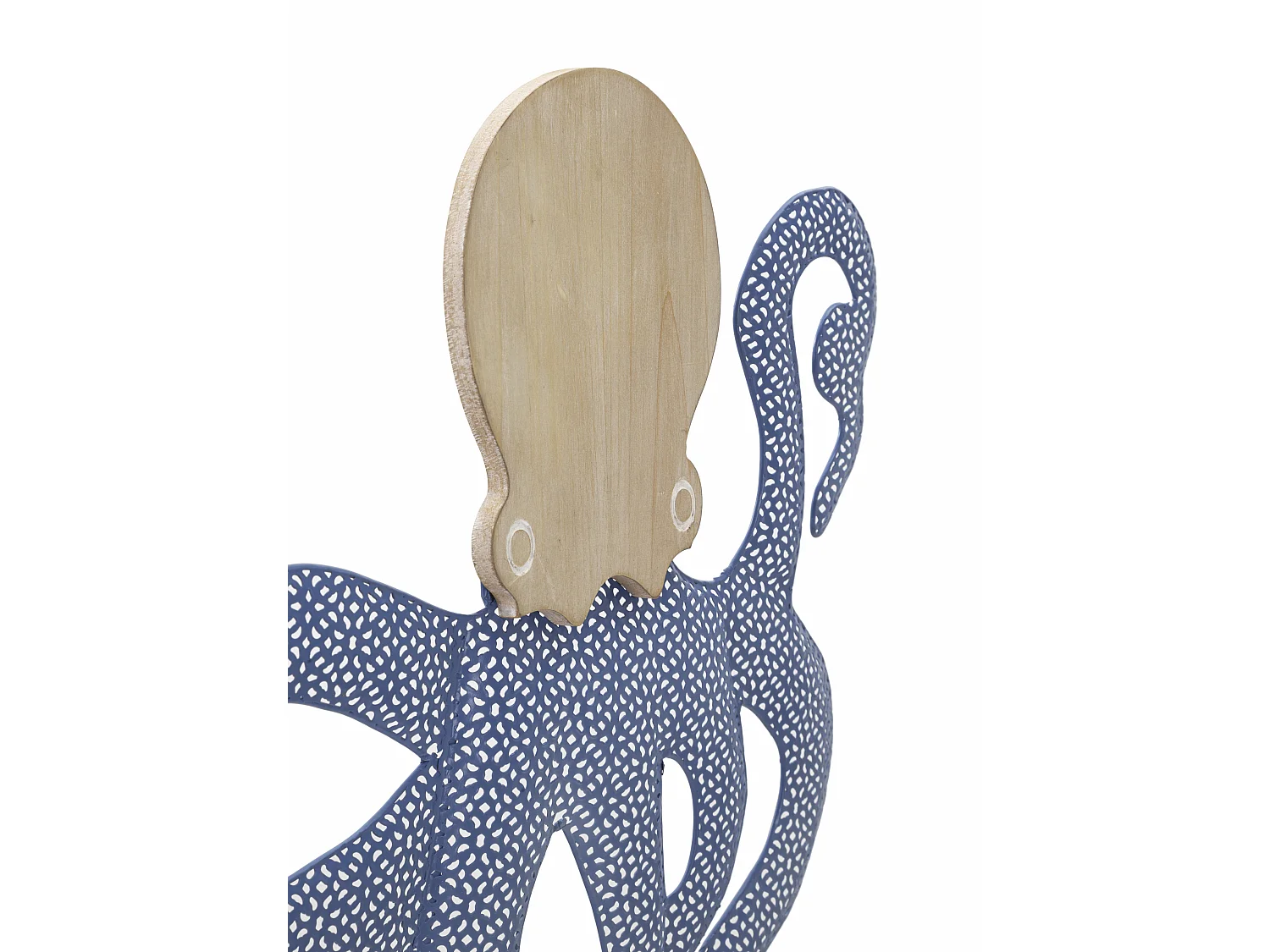 Pannello decorativo 3D in metallo blu polipo cm 41x1,5x57