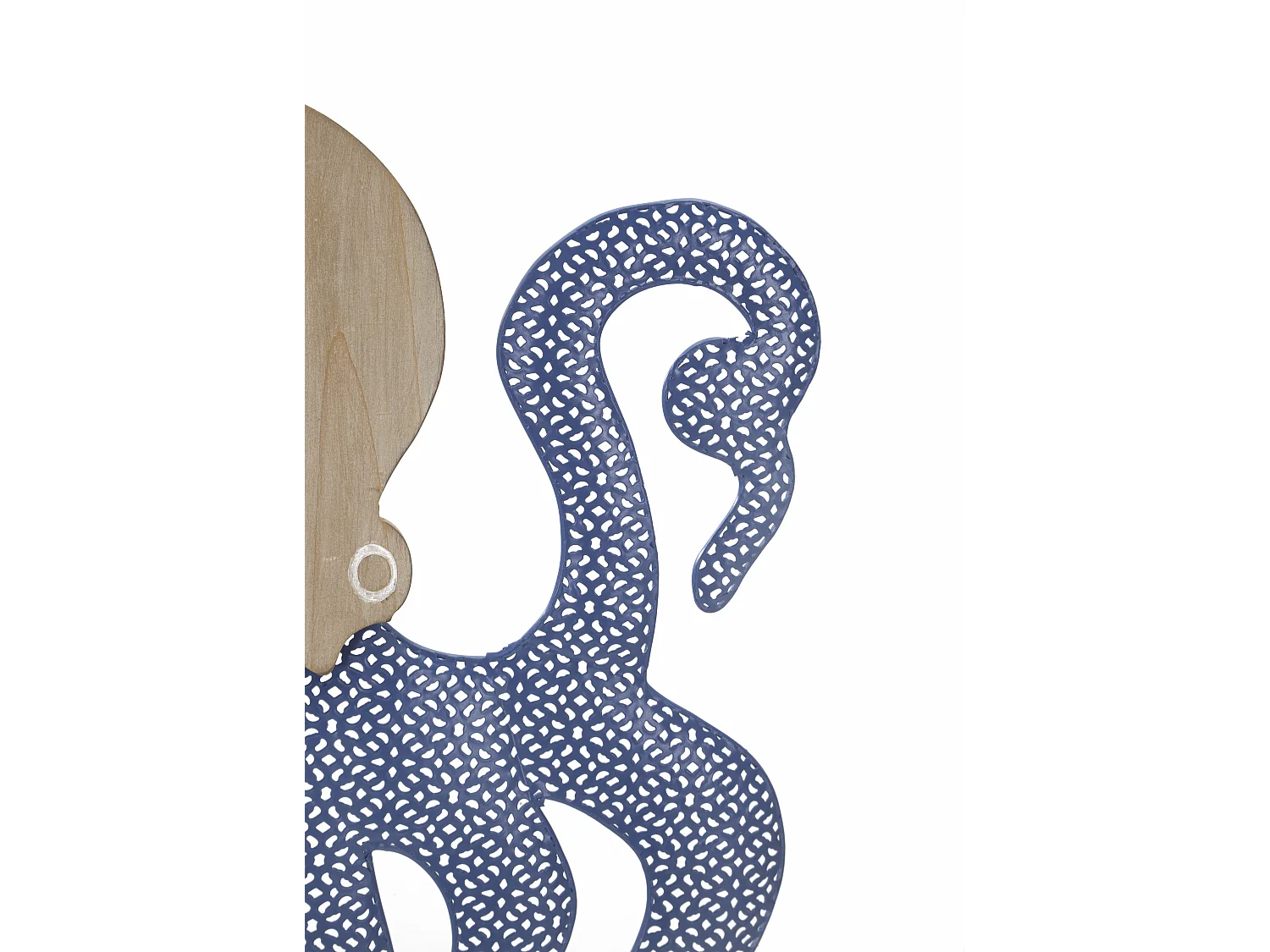 Pannello decorativo 3D in metallo blu polipo cm 41x1,5x57