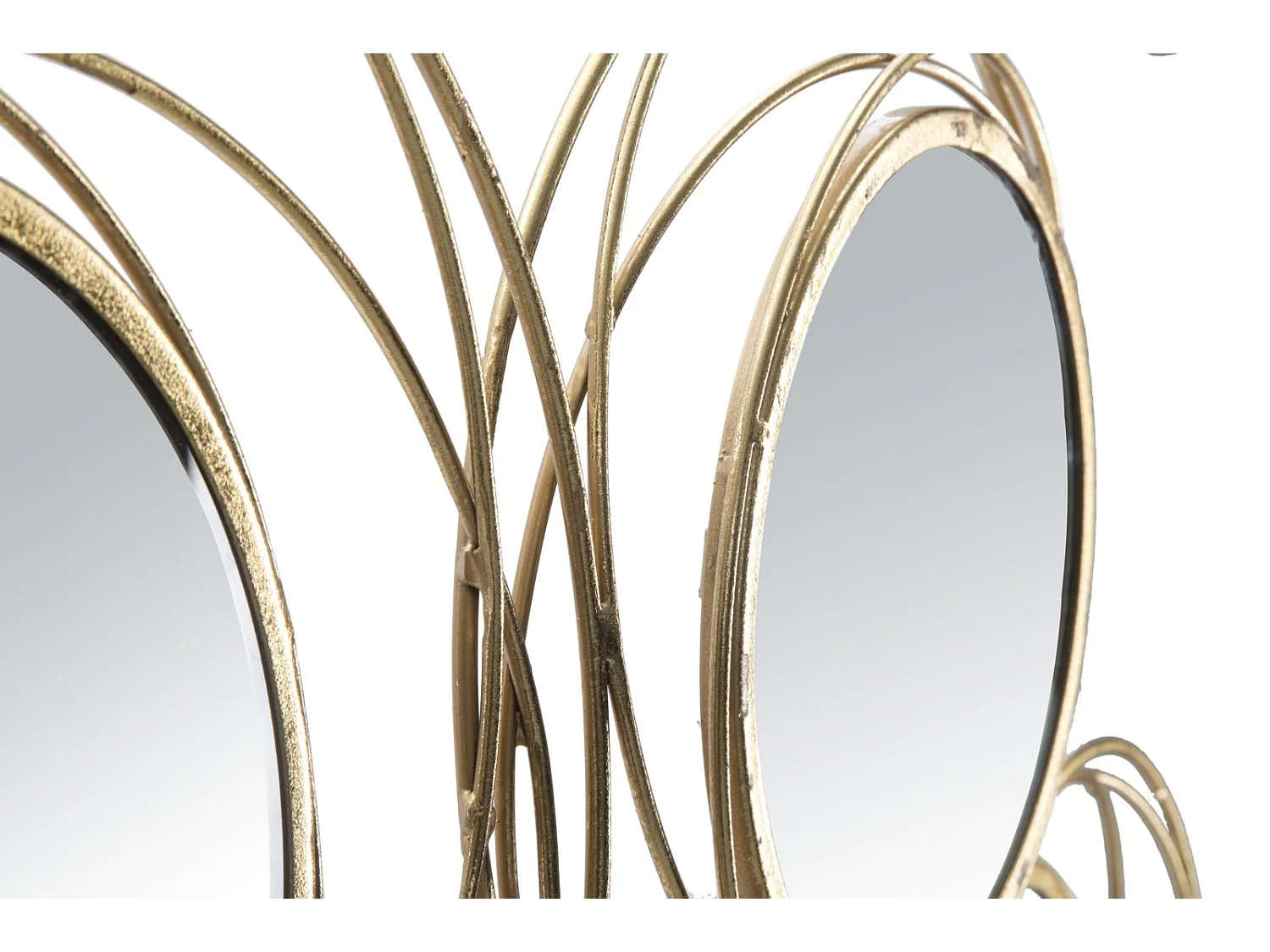 Décoration Murale 7 Miroirs "Ronds" 124cm Or