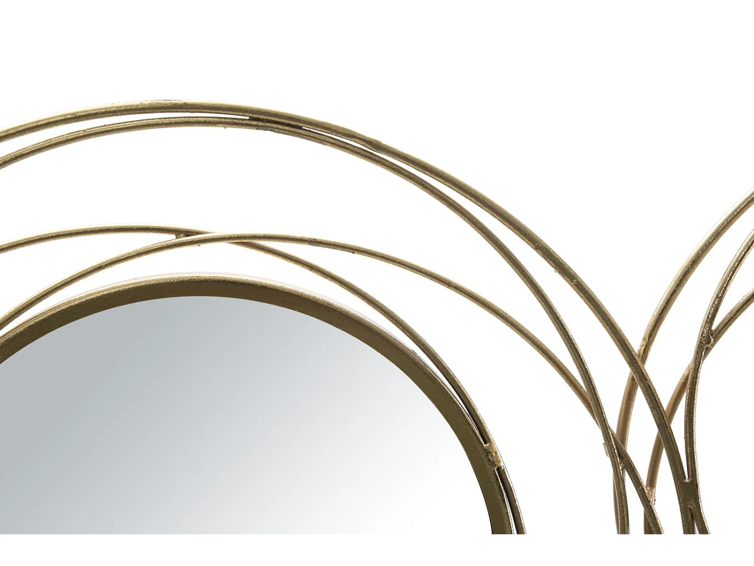 Décoration Murale 7 Miroirs "Ronds" 124cm Or