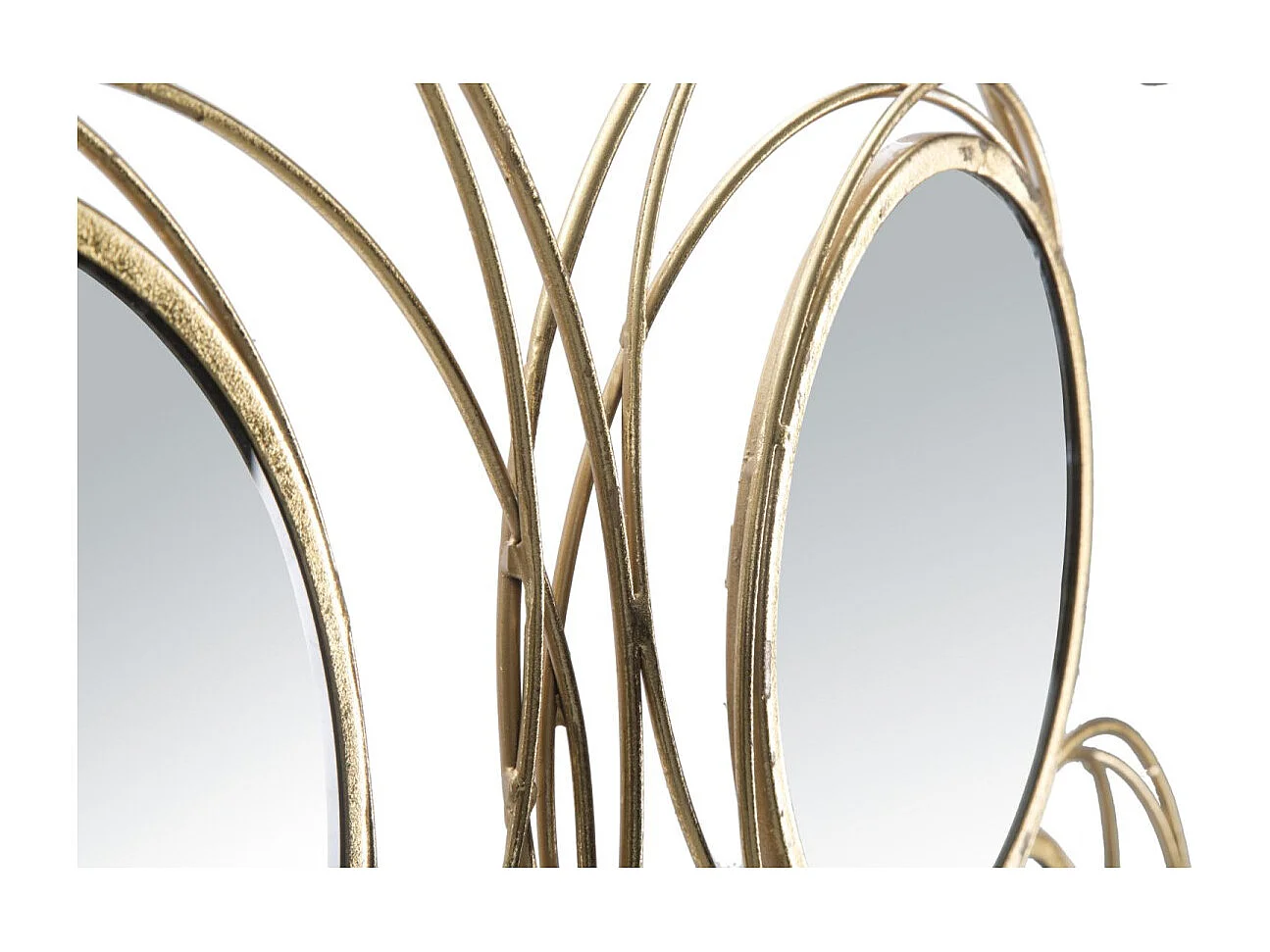 Décoration Murale 7 Miroirs "Ronds" 124cm Or