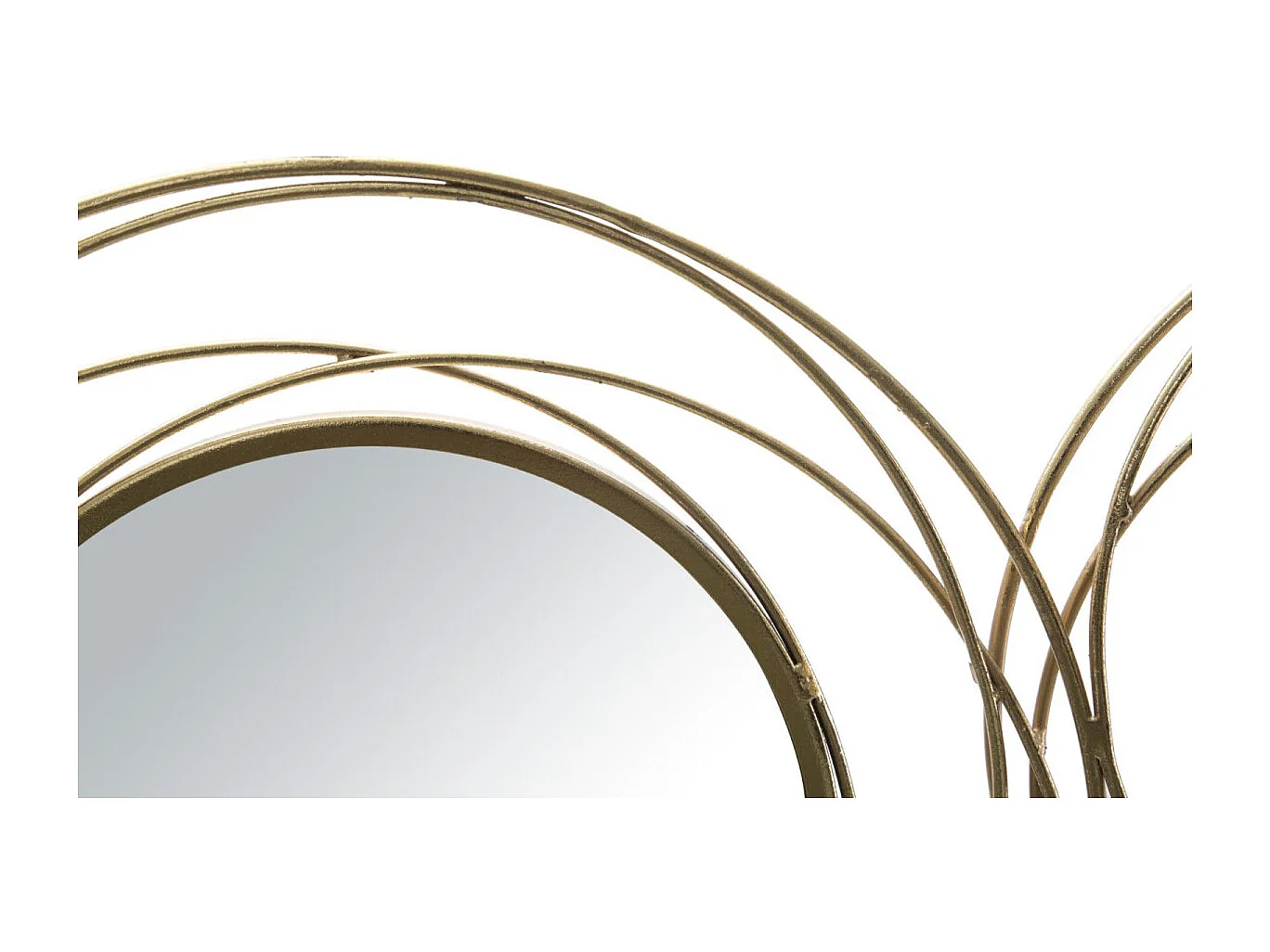 Décoration Murale 7 Miroirs "Ronds" 124cm Or