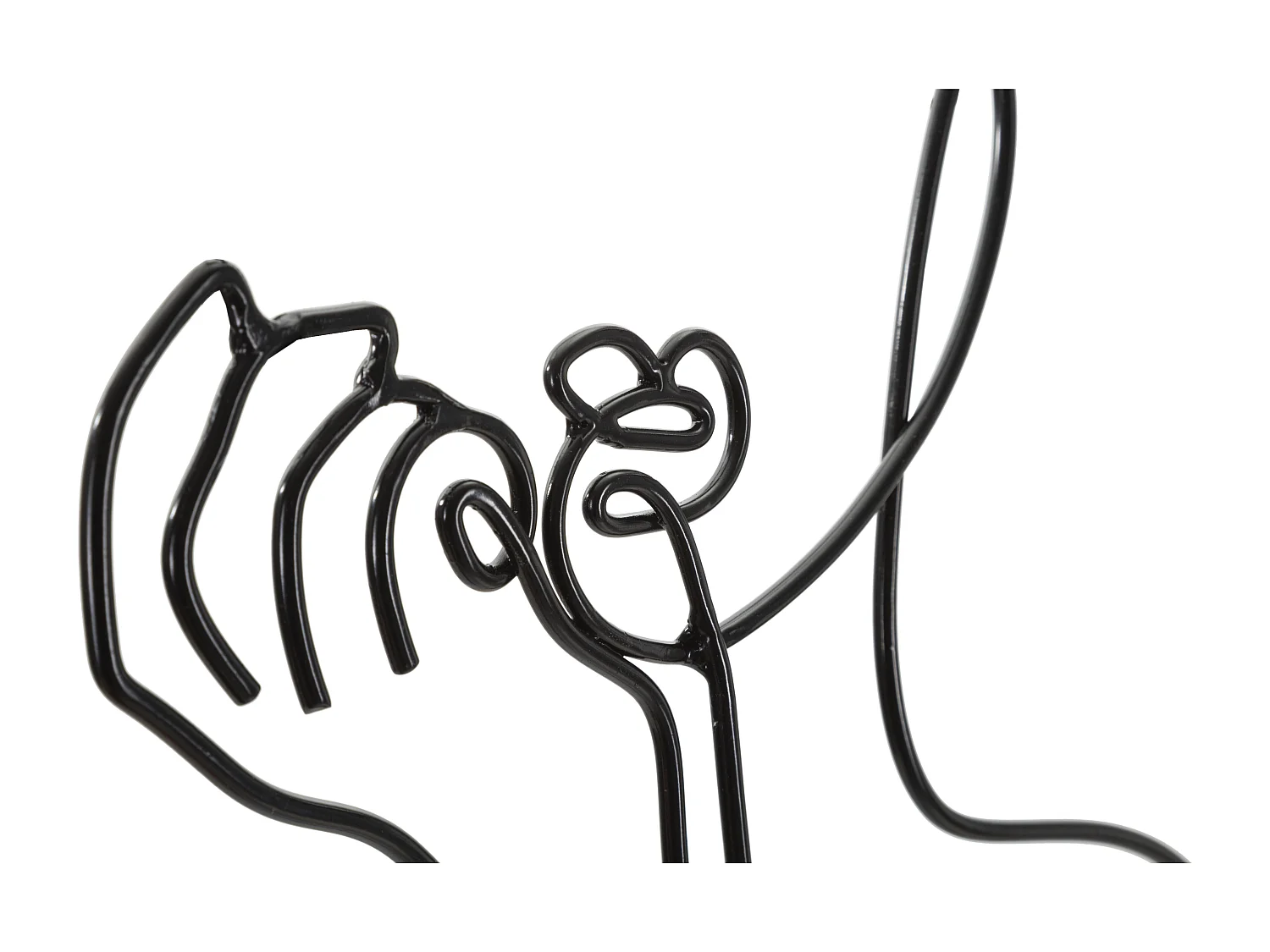 Pannello decorativo 3D in metallo nero ragazza cm 60x1,3x80