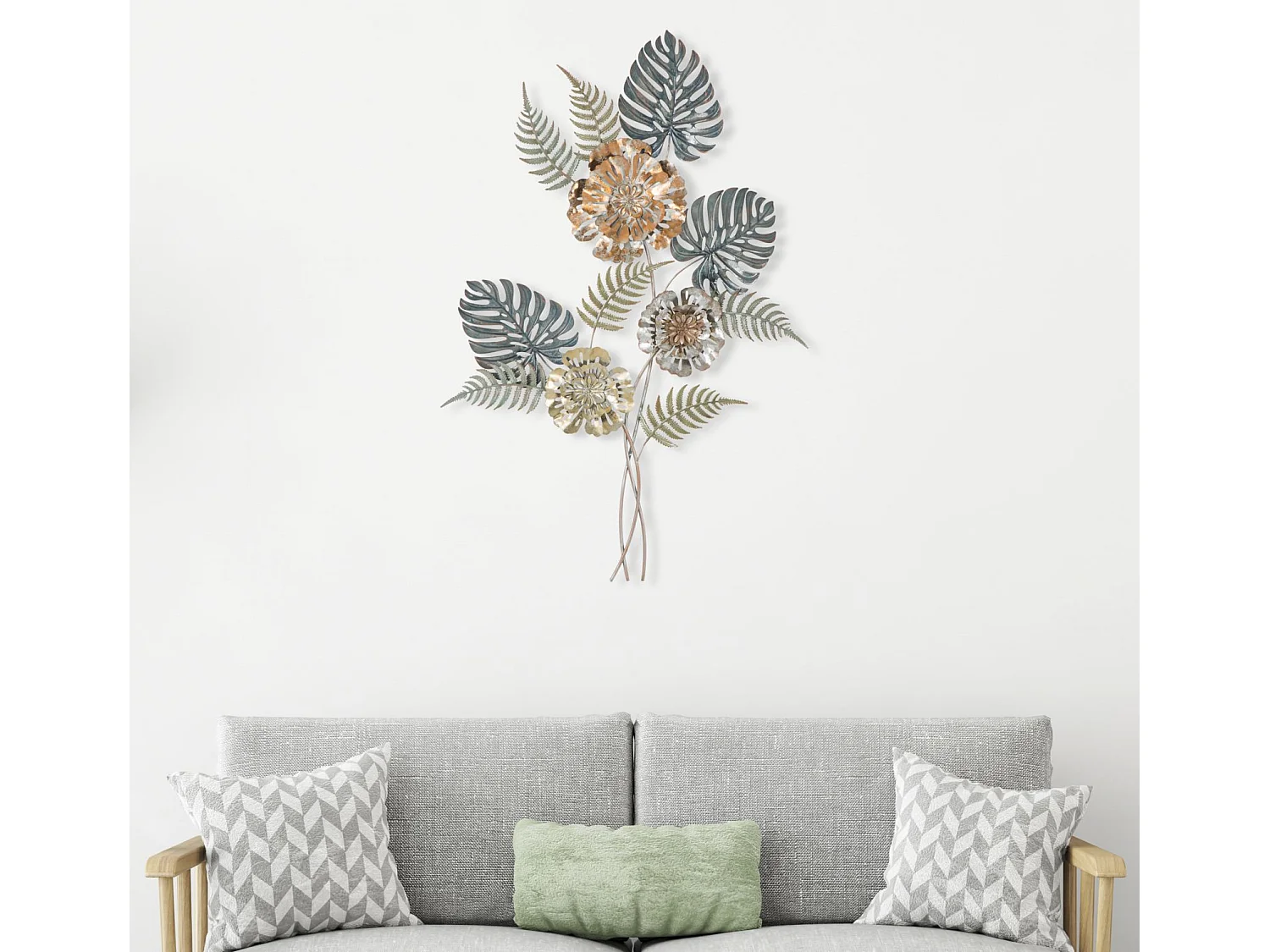 Pannello decorativo 3D in metallo multicolore cm 66x4x98