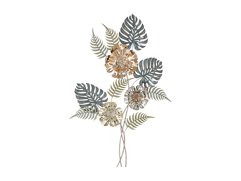 3D decoratief paneel in veelkleurig metaal, 66x4x98 cm