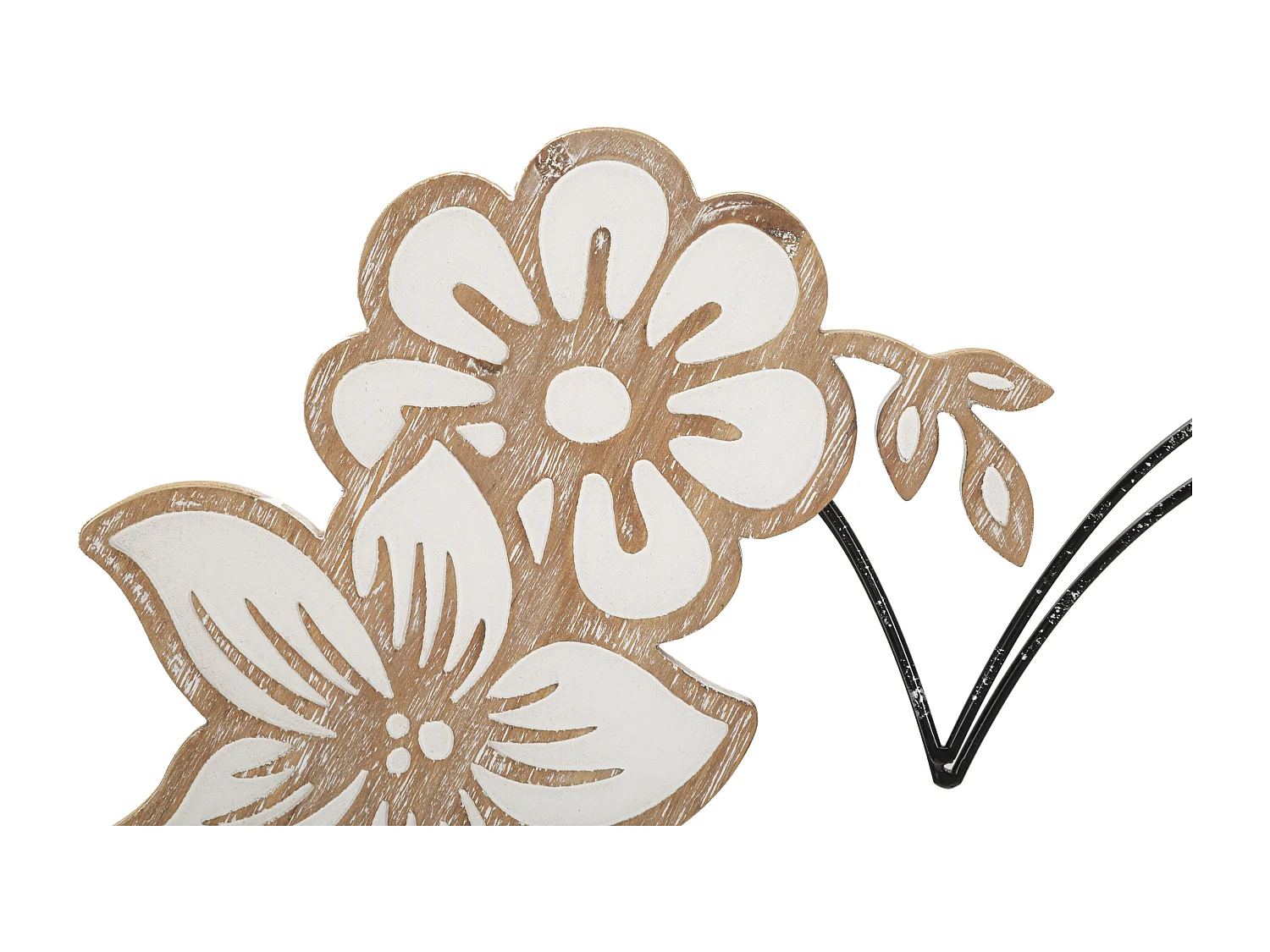 Cuore decorativa 3D in metallo e legno multicolore cm 50x2x45