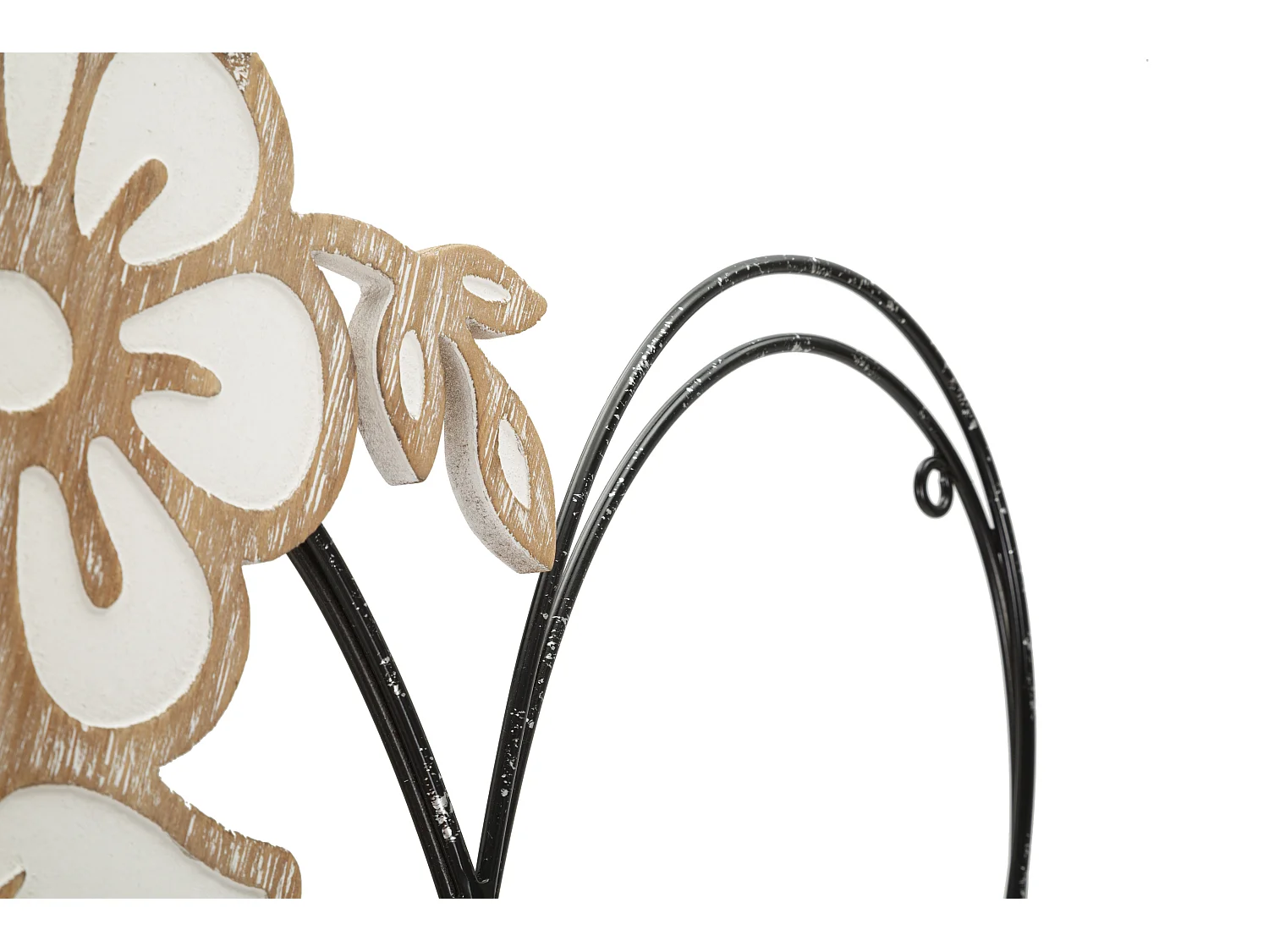 Cuore decorativa 3D in metallo e legno multicolore cm 50x2x45