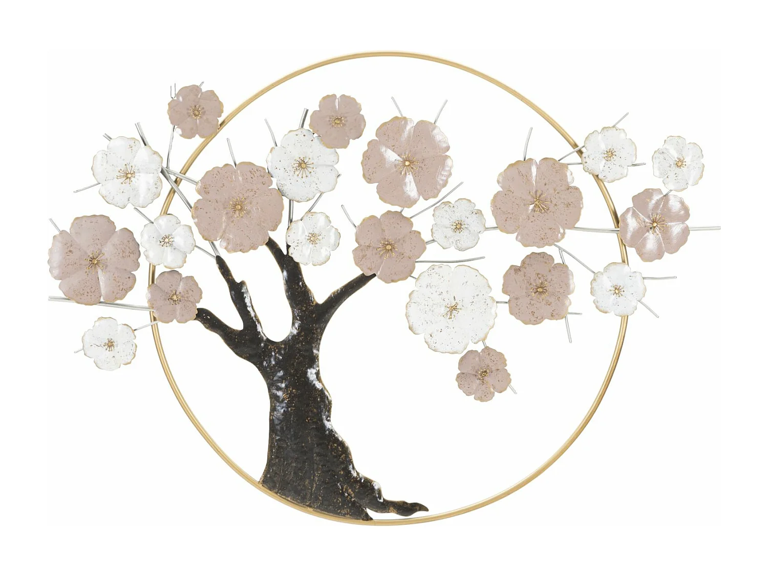 Pannello decorativo 3D in metallo multicolore cm 101x6x72