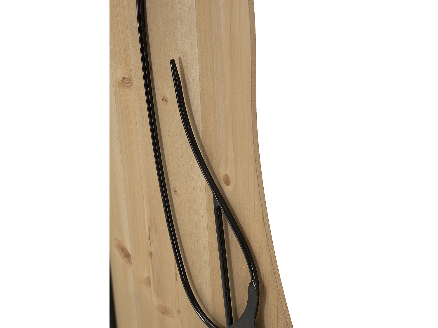 Pannello decorativo 3D in metallo nero legno marrone donna cm 60x2x90