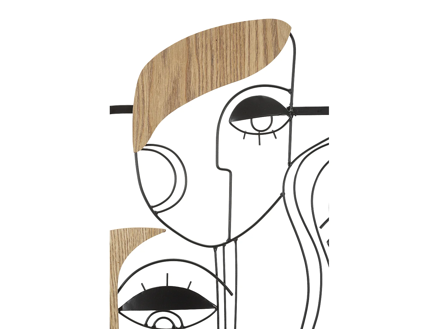 Décoration Murale Encadrée en Métal "Picassy" 63cm Noir