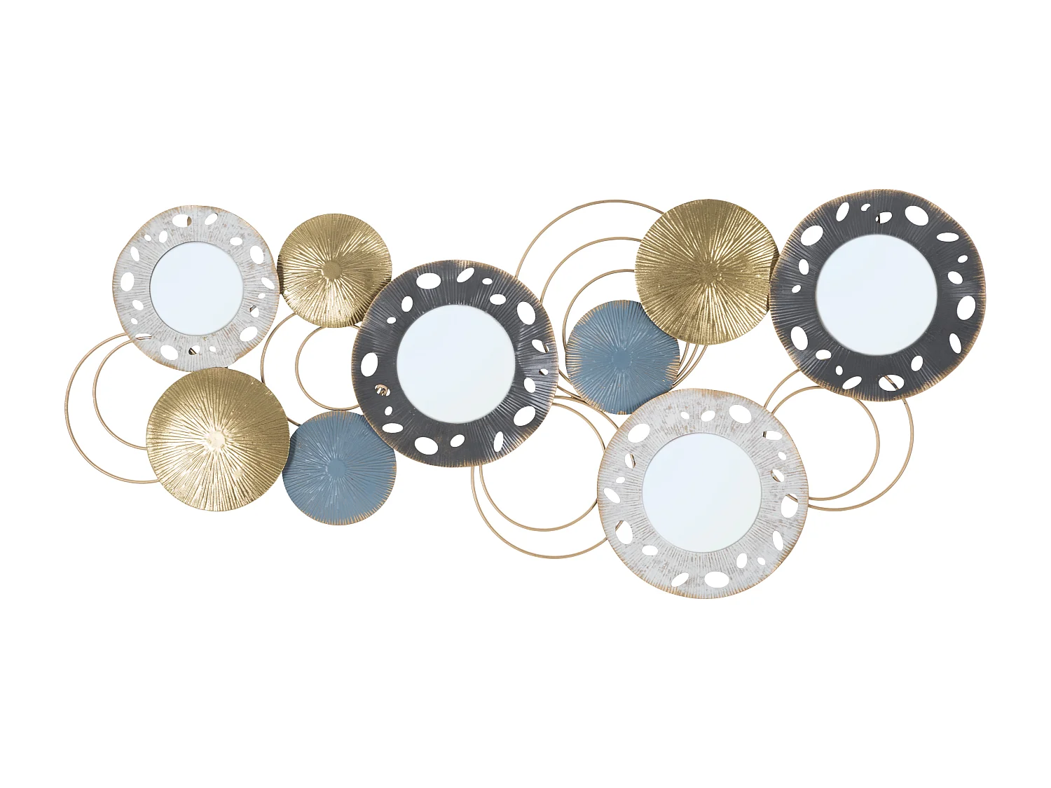 Panneau décoratif 3D en métal multicolore cm 104x3,5x46