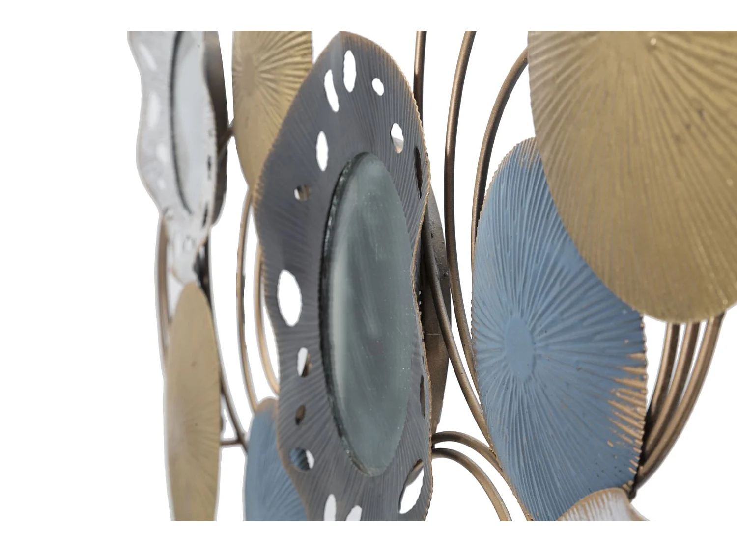 Panneau décoratif 3D en métal multicolore cm 104x3,5x46