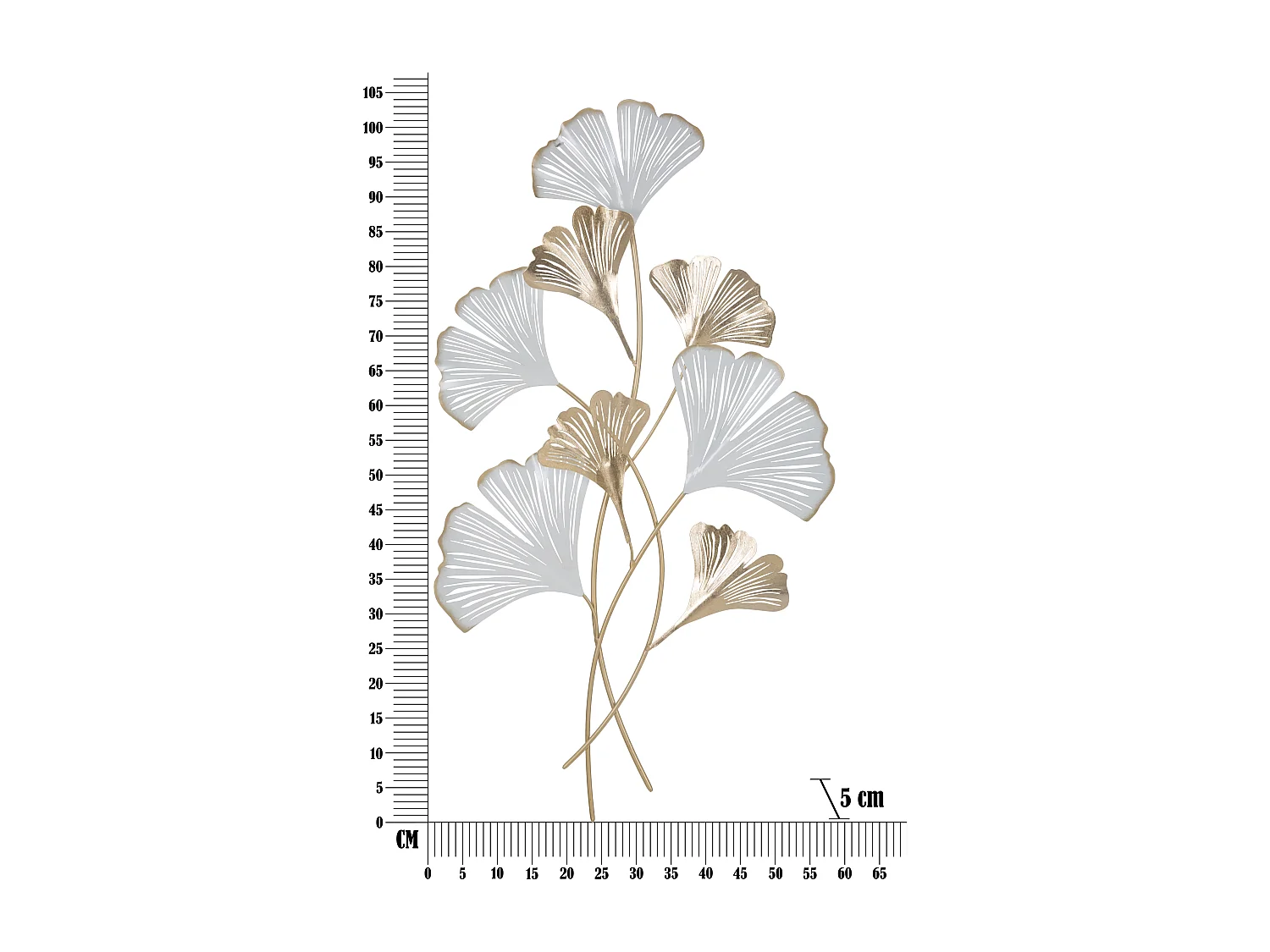 Décoration Murale en Métal "Rixy" 104cm Multicolore