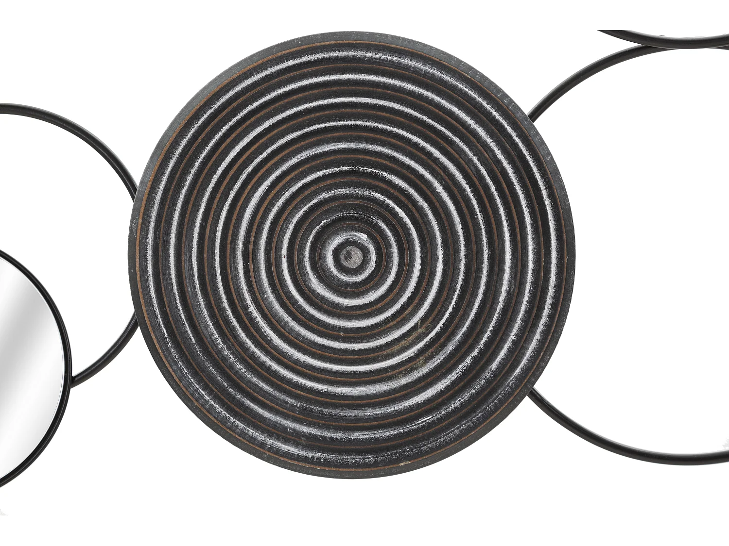 Décoration Murale 3 Miroirs "Triby" 106cm Noir & Marron