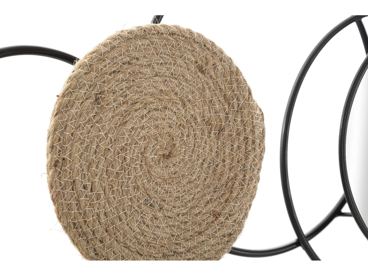 Décoration Murale 3 Miroirs "Triby" 106cm Noir & Marron