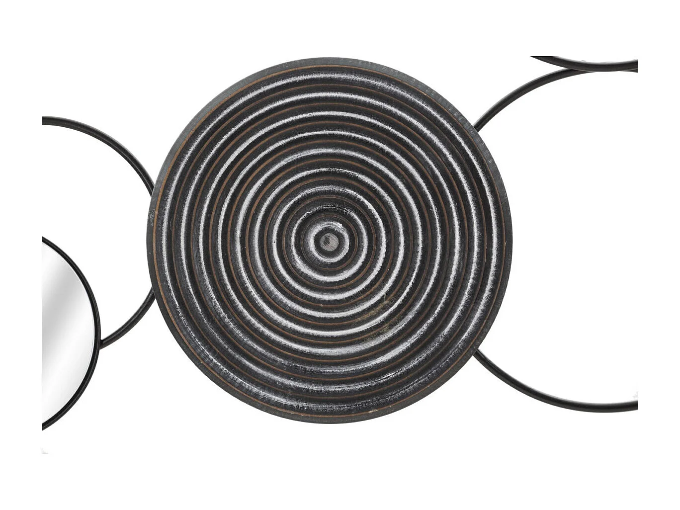 Décoration Murale 3 Miroirs "Triby" 106cm Noir & Marron