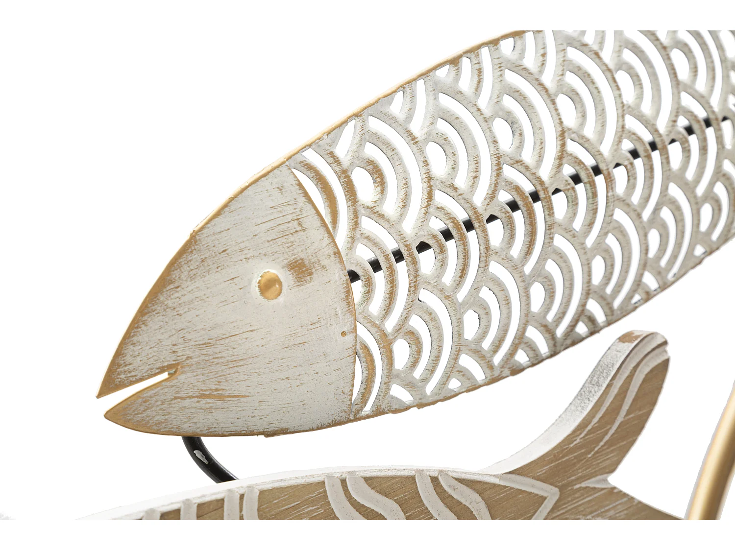 Décoration Murale en Métal "Fishy Move" 142cm Multicolore