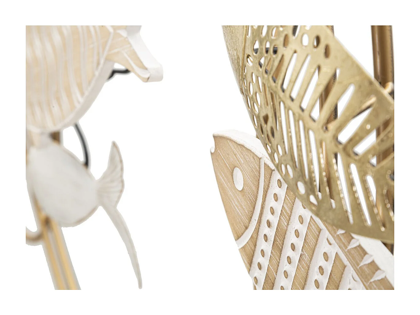 Décoration Murale en Métal "Fishy Move" 142cm Multicolore