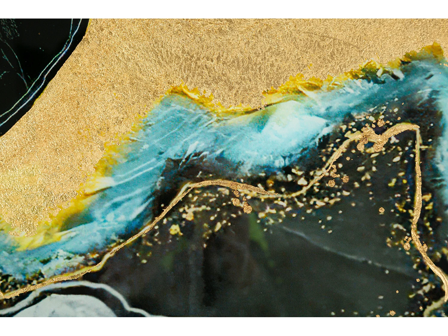 Pannello in vetro astratto con cornice multicolore cm 80x3,5x120