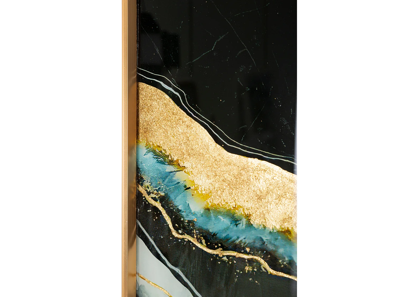 Panneau de verre abstrait avec cadre multicolore 80x3,5x120 cm