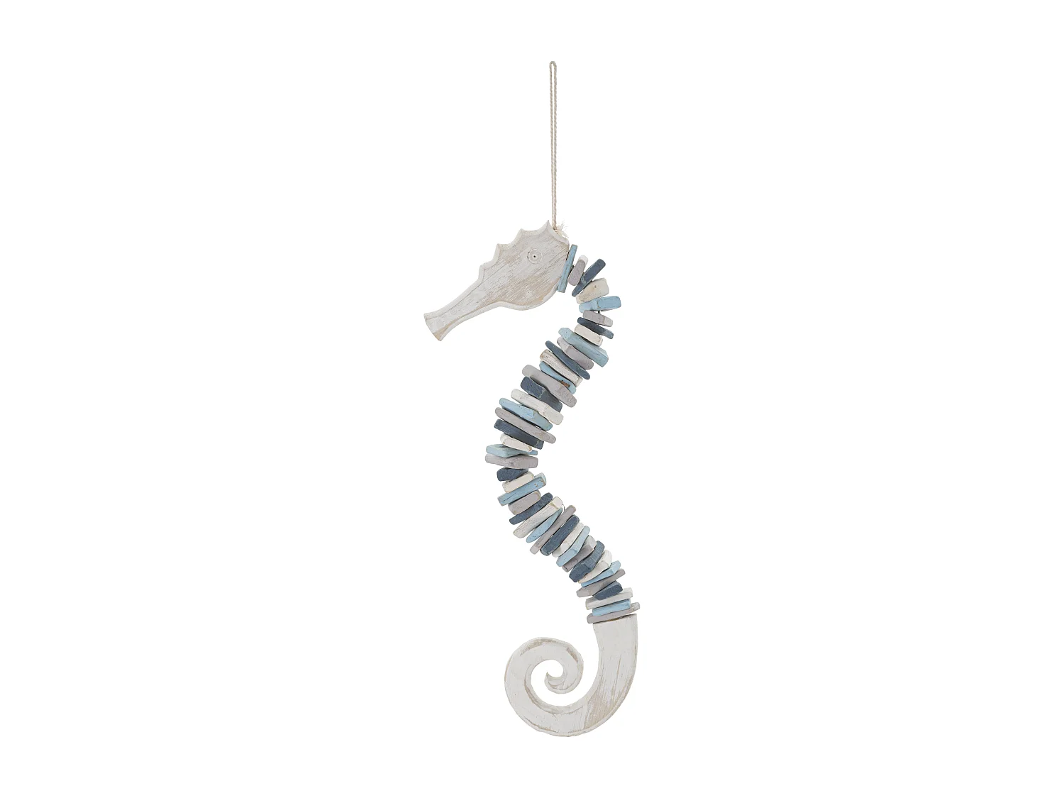 Décoration Murale en Bois "Hippocampe" 55cm Multicolore