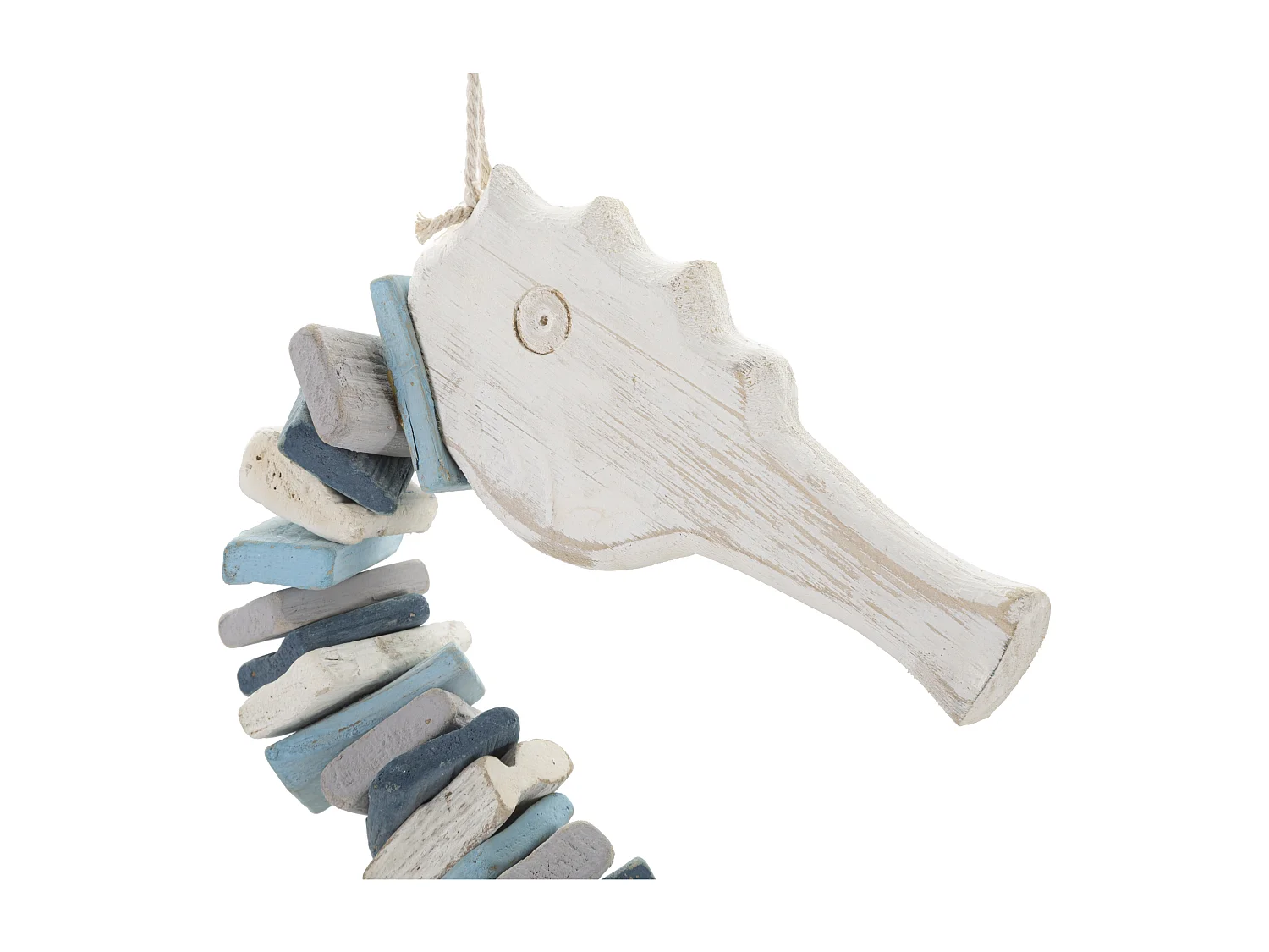 Décoration Murale en Bois "Hippocampe" 55cm Multicolore