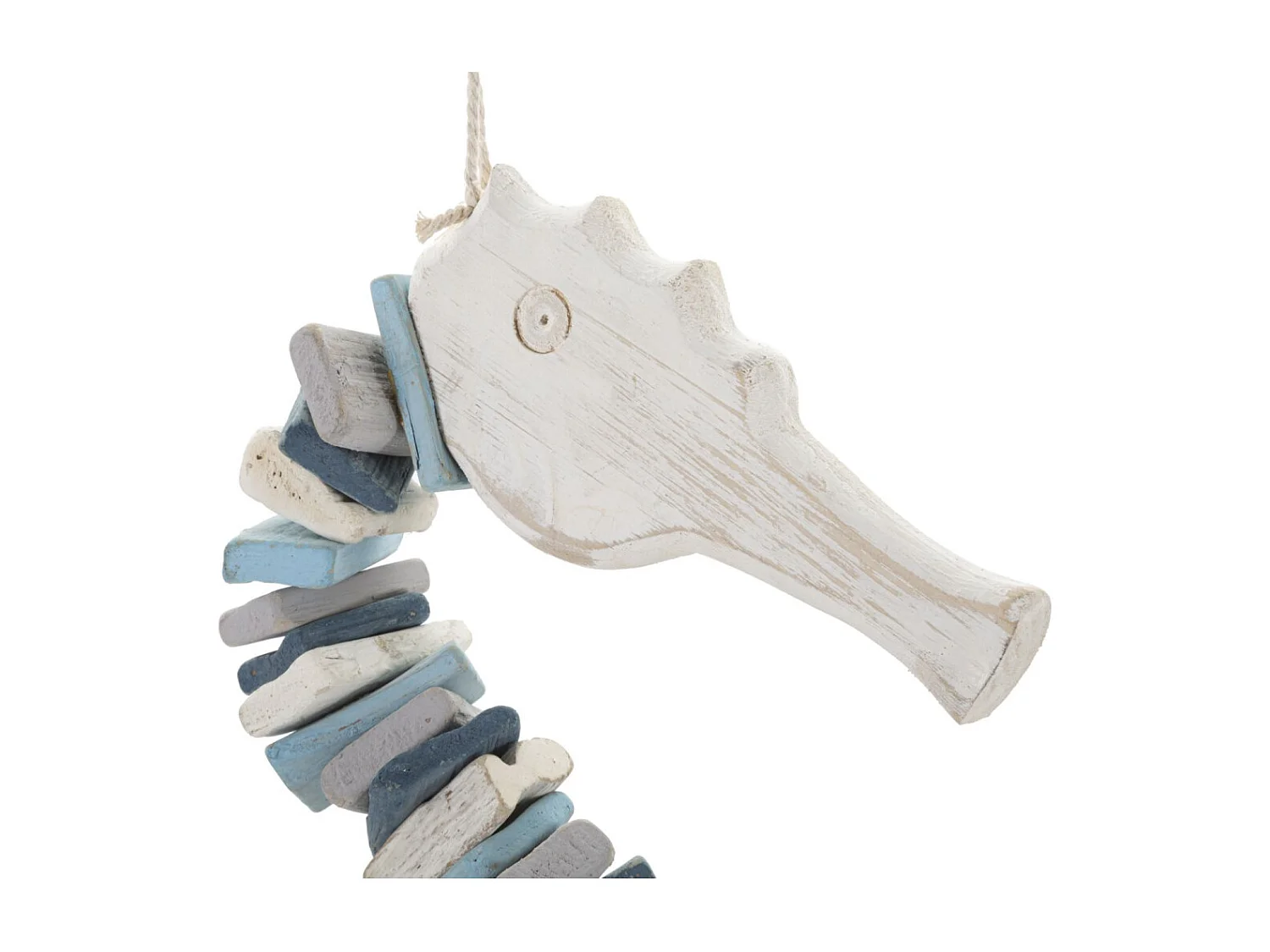 Décoration Murale en Bois "Hippocampe" 55cm Multicolore