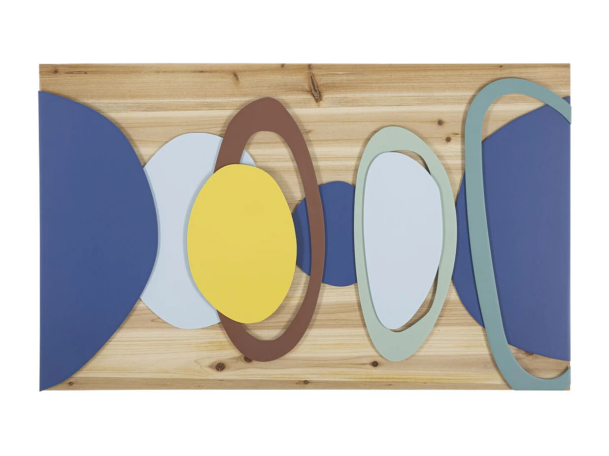 Décoration Murale en Bois "Color" 80cm Multicolore