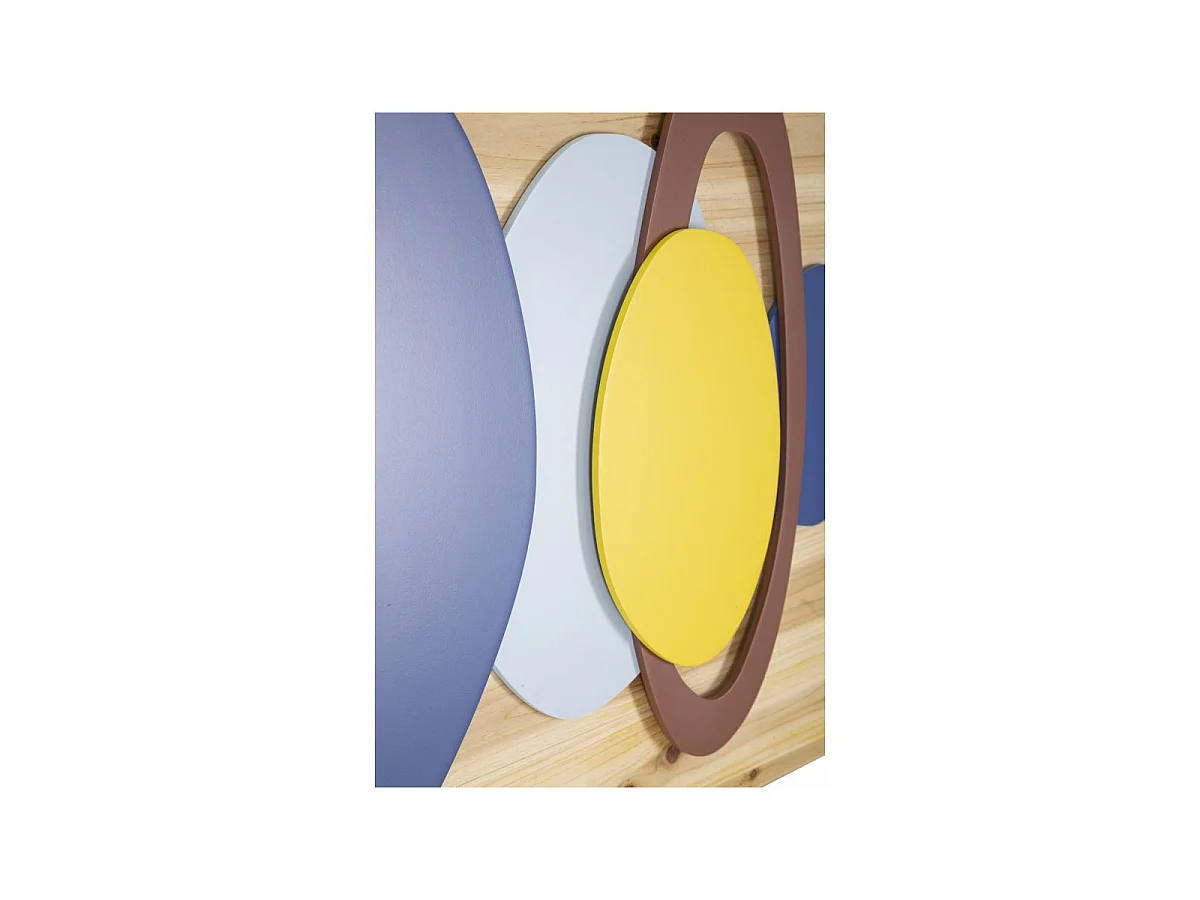 Décoration Murale en Bois "Color" 80cm Multicolore