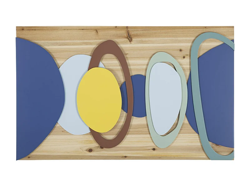 Décoration Murale en Bois "Color" 80cm Multicolore