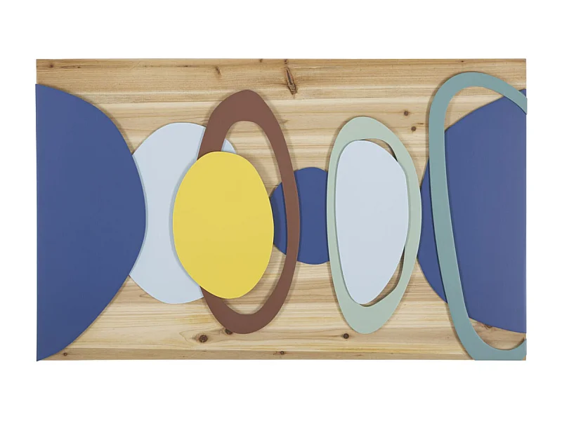 Décoration Murale en Bois "Color" 80cm Multicolore