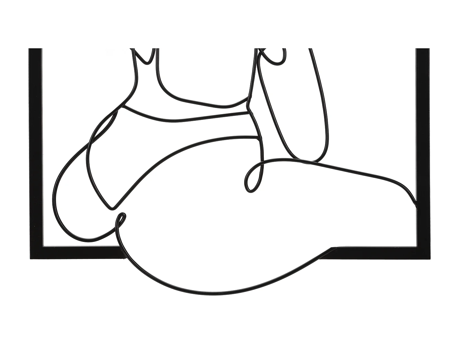 Décoration Murale Encadrée en Métal "Muro Towel" 70cm Noir