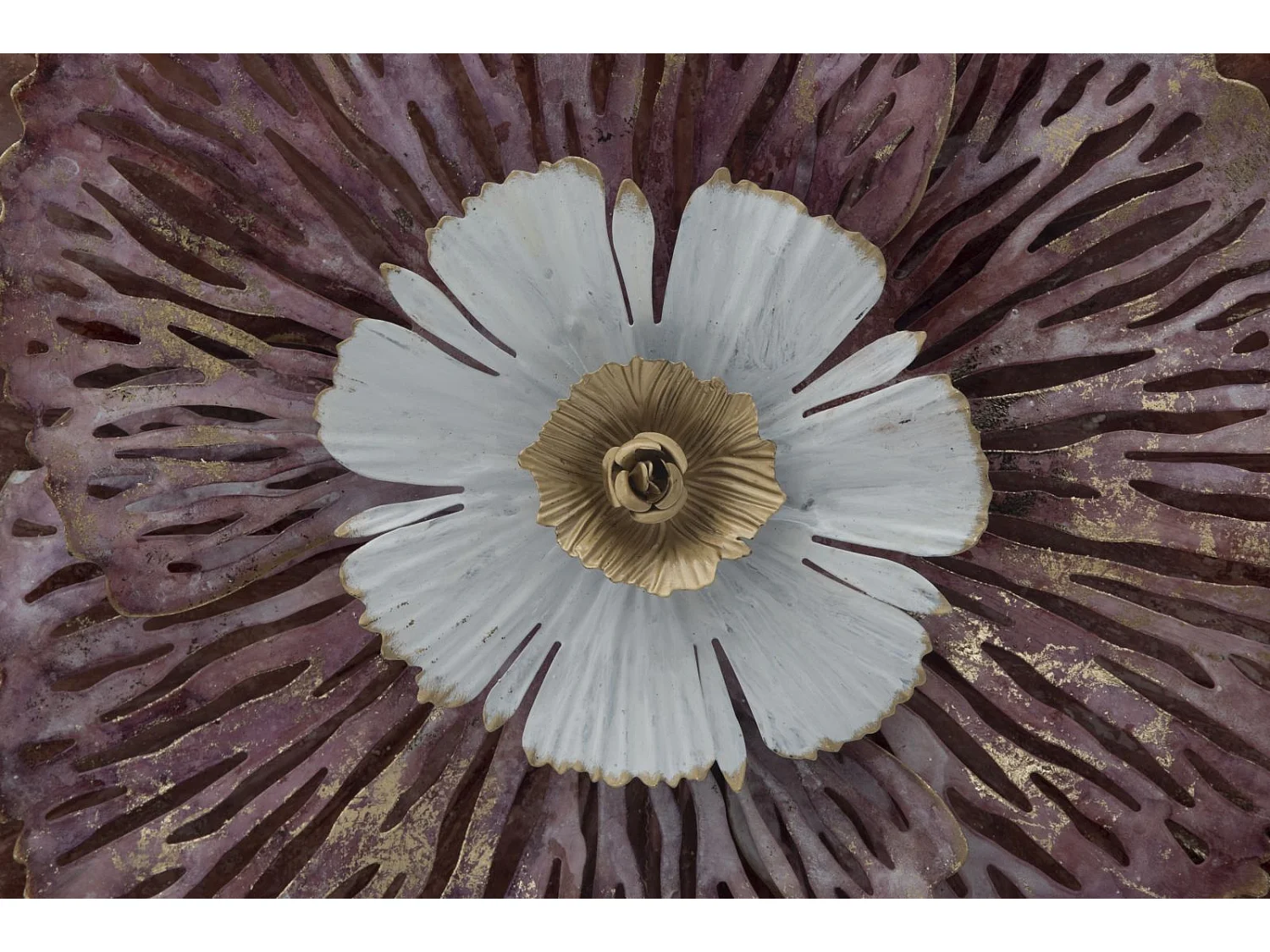 Décoration Murale en Métal "Bunga" 73cm Multicolore