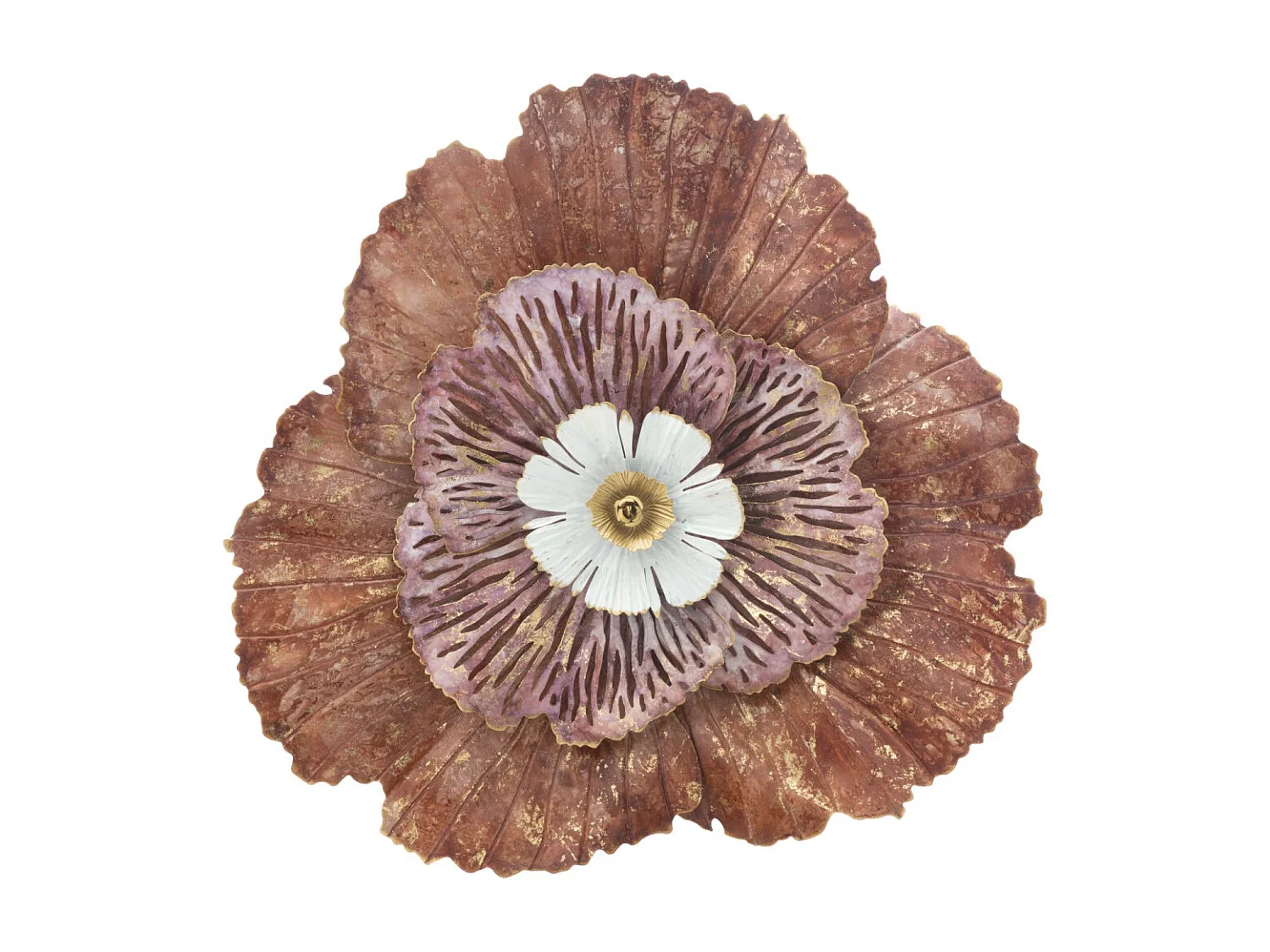 Décoration Murale en Métal "Bunga" 73cm Multicolore