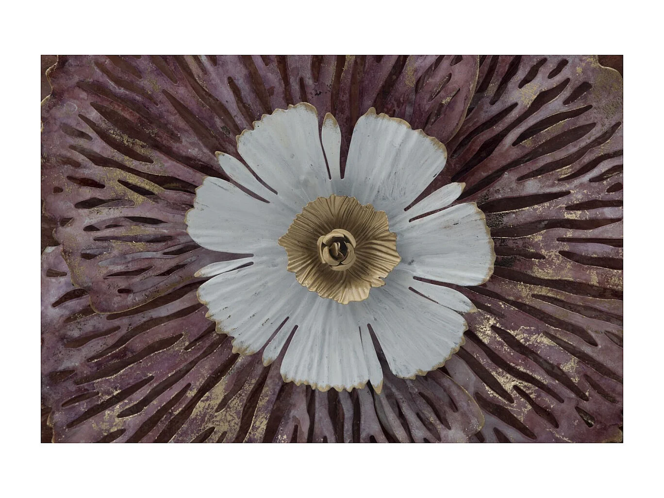 Décoration Murale en Métal "Bunga" 73cm Multicolore