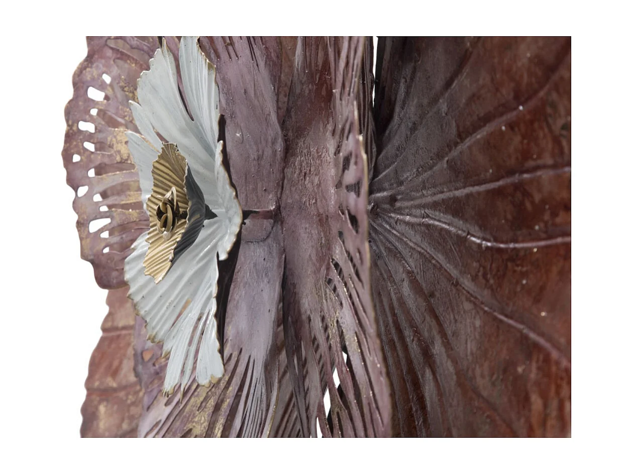 Décoration Murale en Métal "Bunga" 73cm Multicolore