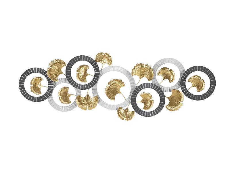 Pannello decorativo 3D in metallo multicolore cm 127,5x4x44,5