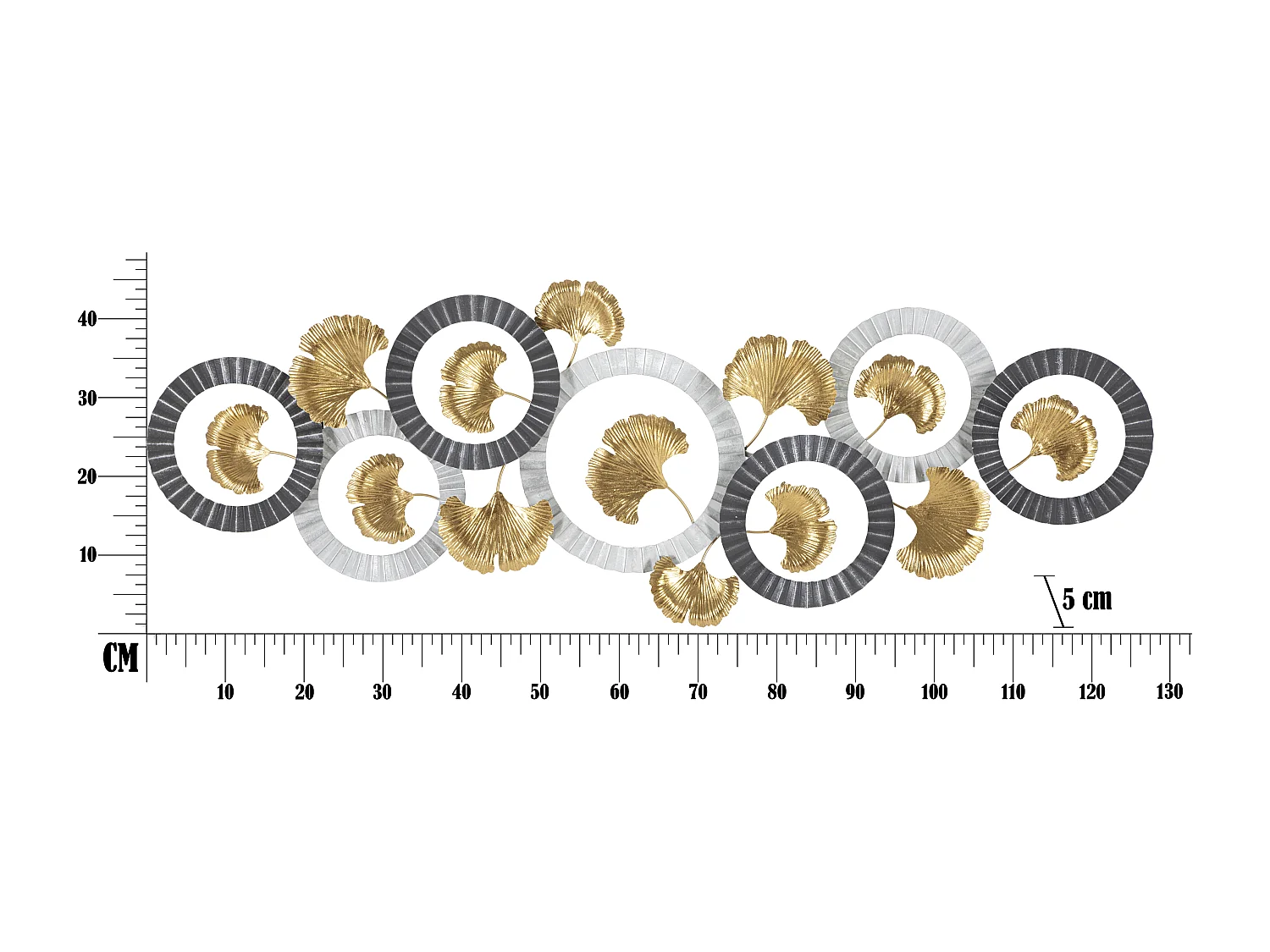 Décoration Murale en Métal "Artyb" 127cm Multicolore