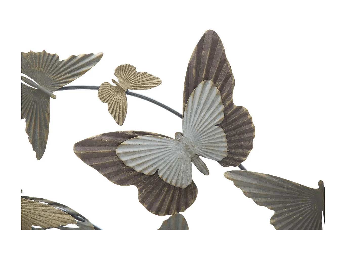 Décoration Murale en Métal "Papillons" 118cm Multicolore