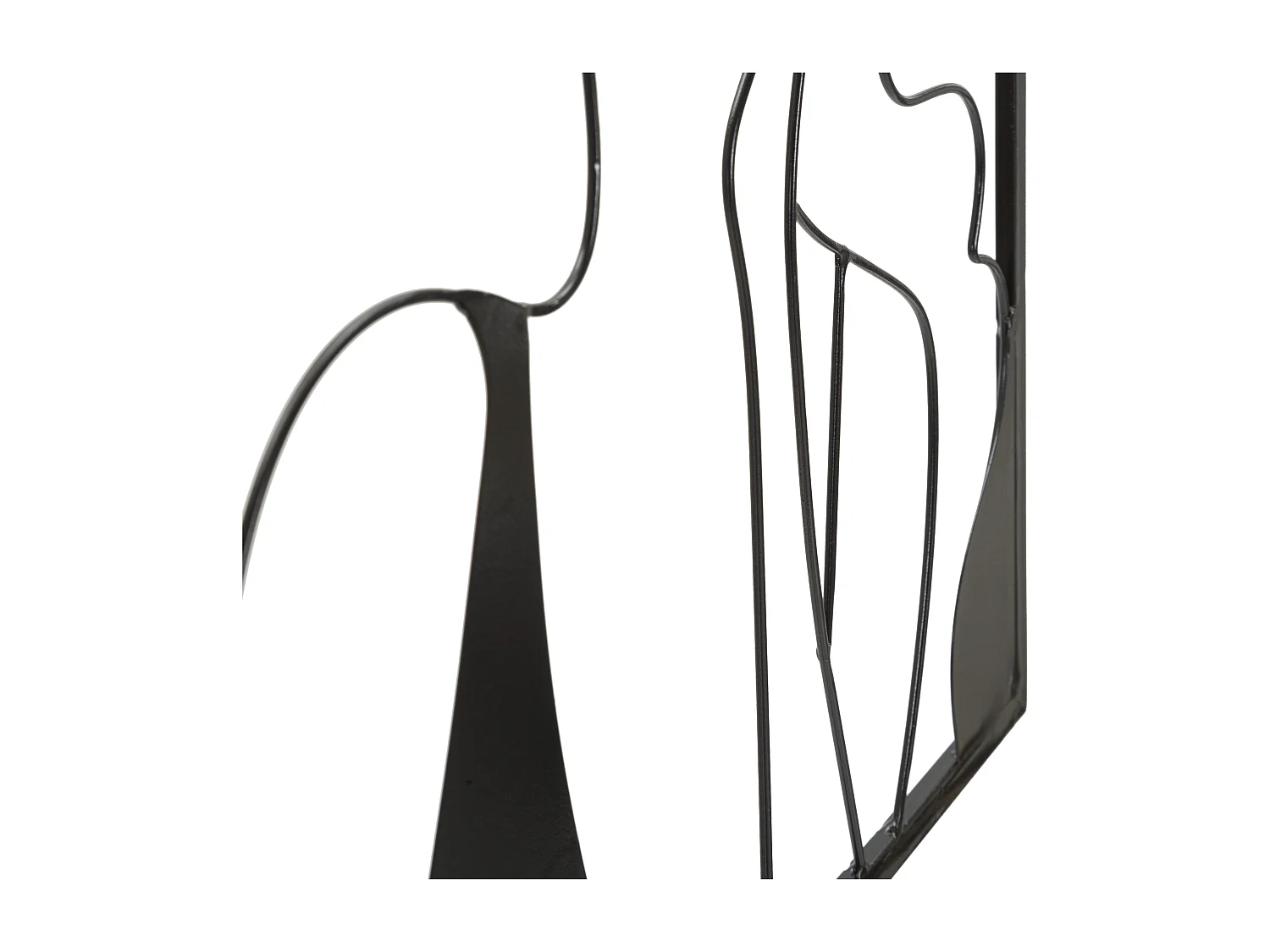 Décoration Murale Encadrée en Métal "Elegant" 80cm Noir