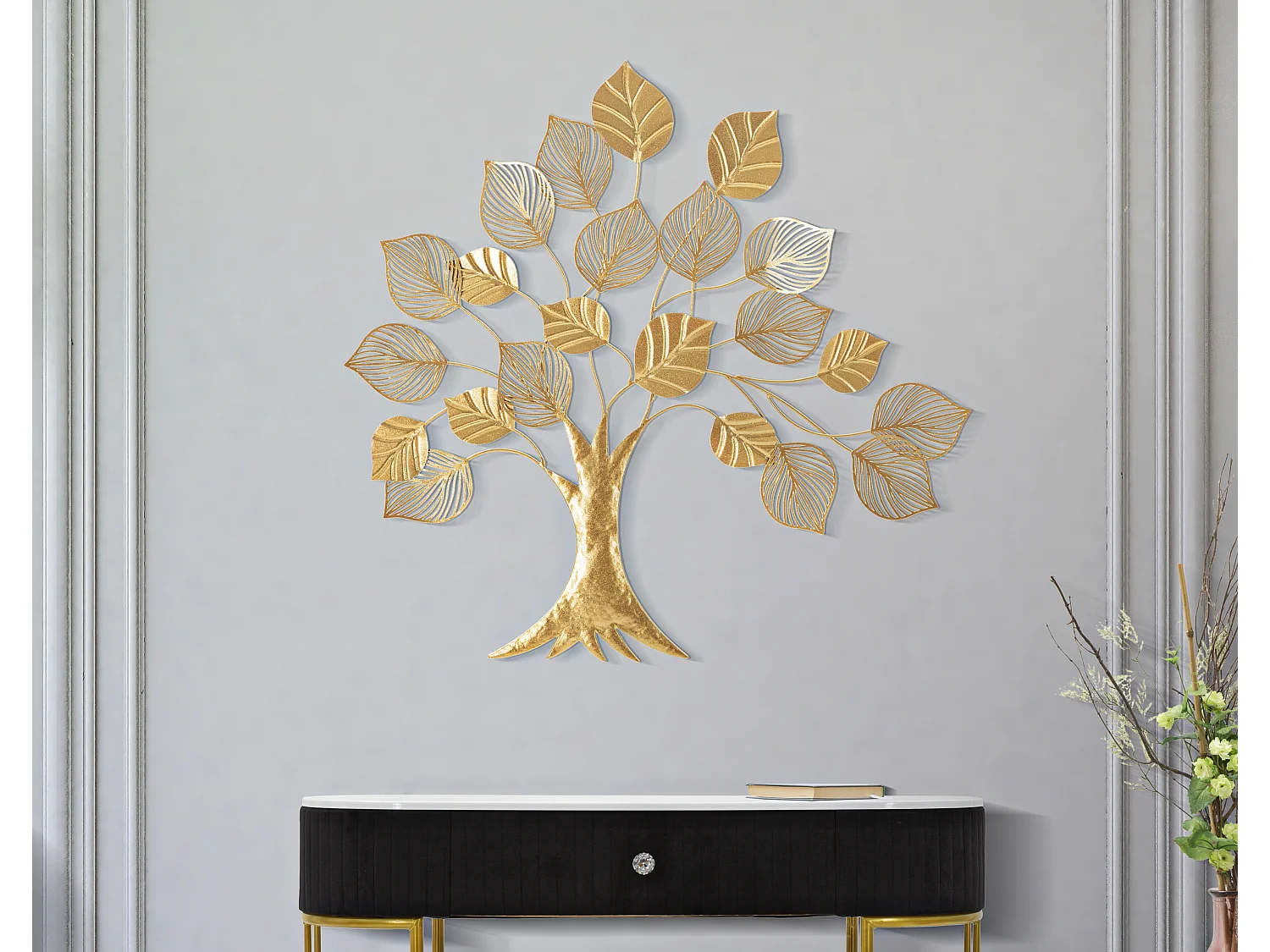 Décoration Murale en Métal "Albero" 81cm Or