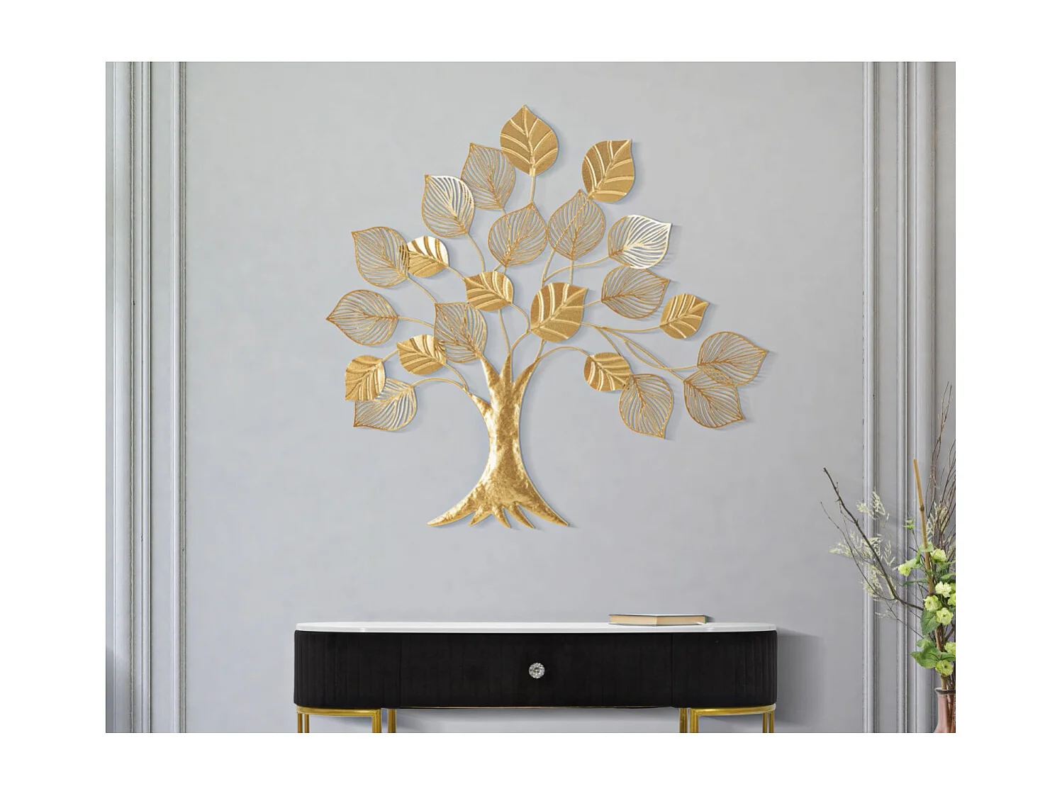 Décoration Murale en Métal "Albero" 81cm Or