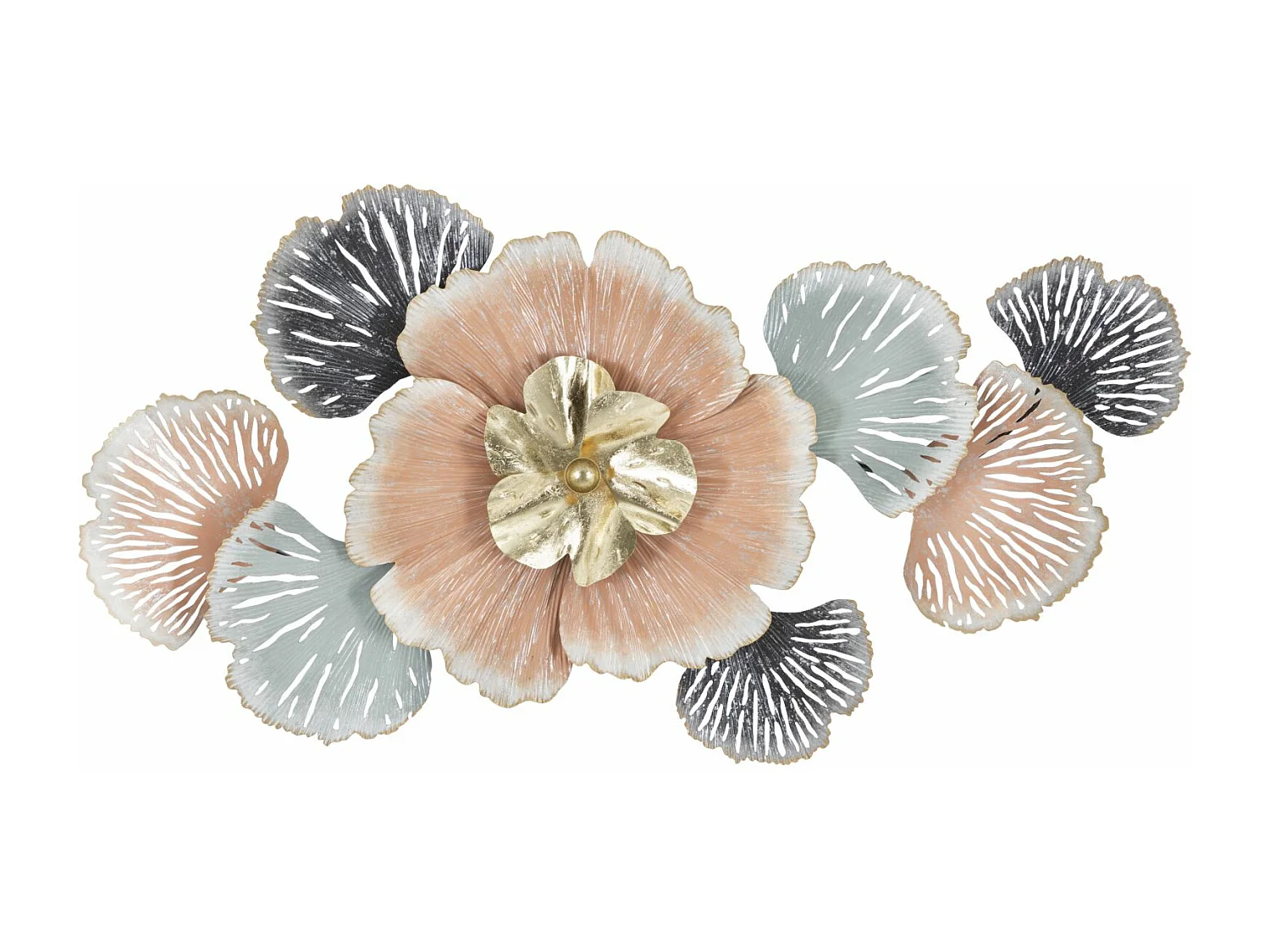 Pannello decorativo 3D in metallo multicolore cm 93x7,5x53