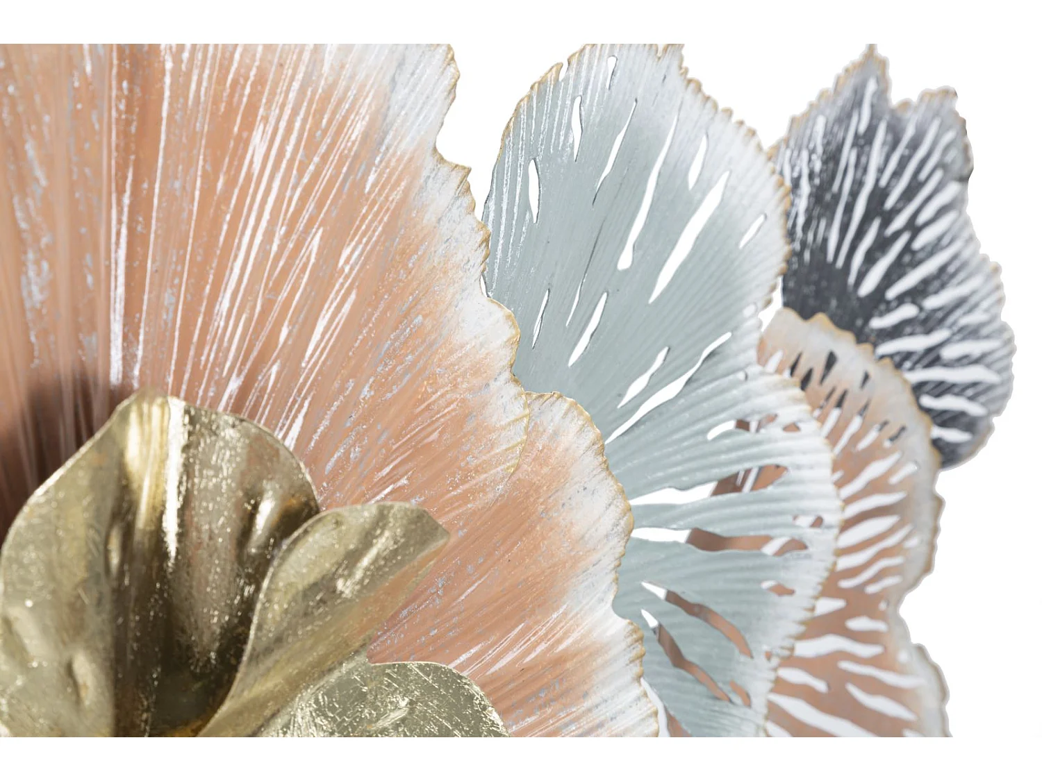 Pannello decorativo 3D in metallo multicolore cm 93x7,5x53