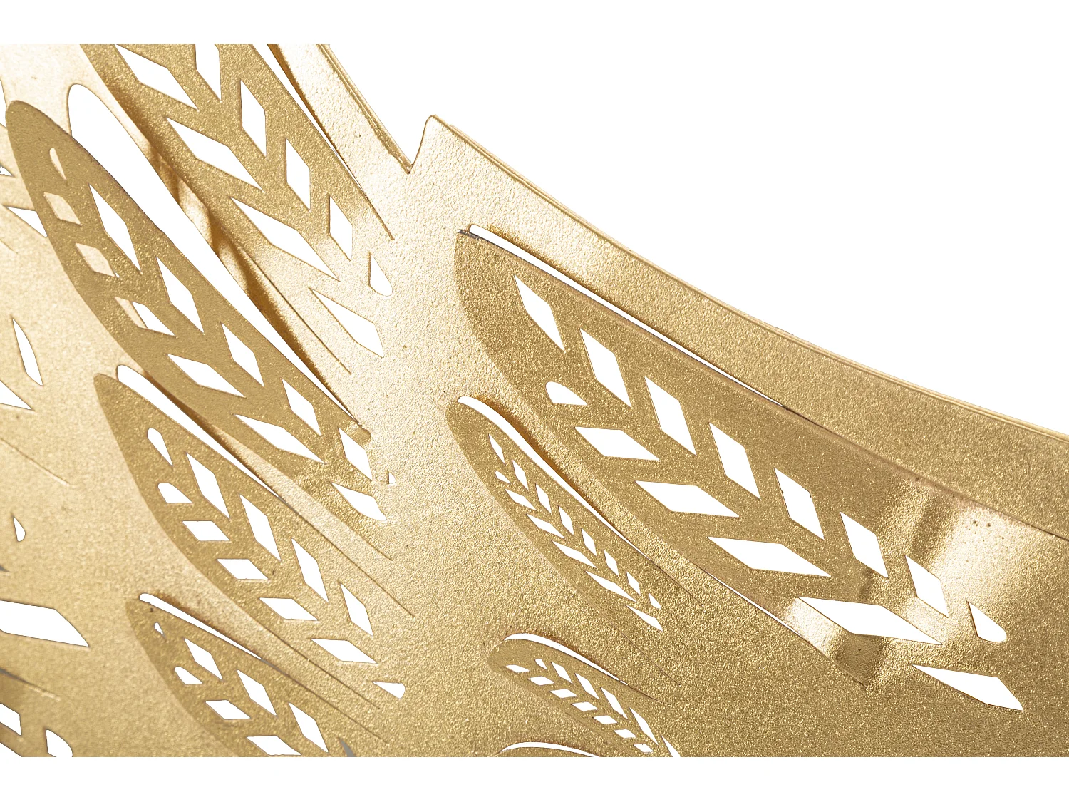 Set 2 di pannelli decorativi ali in metallo dorato cm 90x3,5x43,5