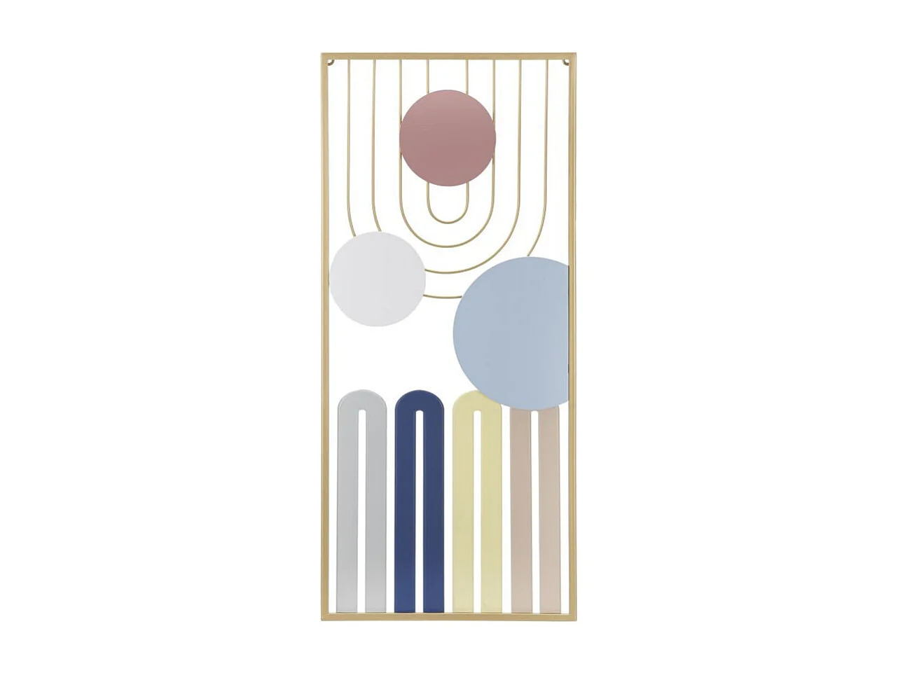 Décoration Murale Encadrée en Métal "Colorful" 84cm Multicolore